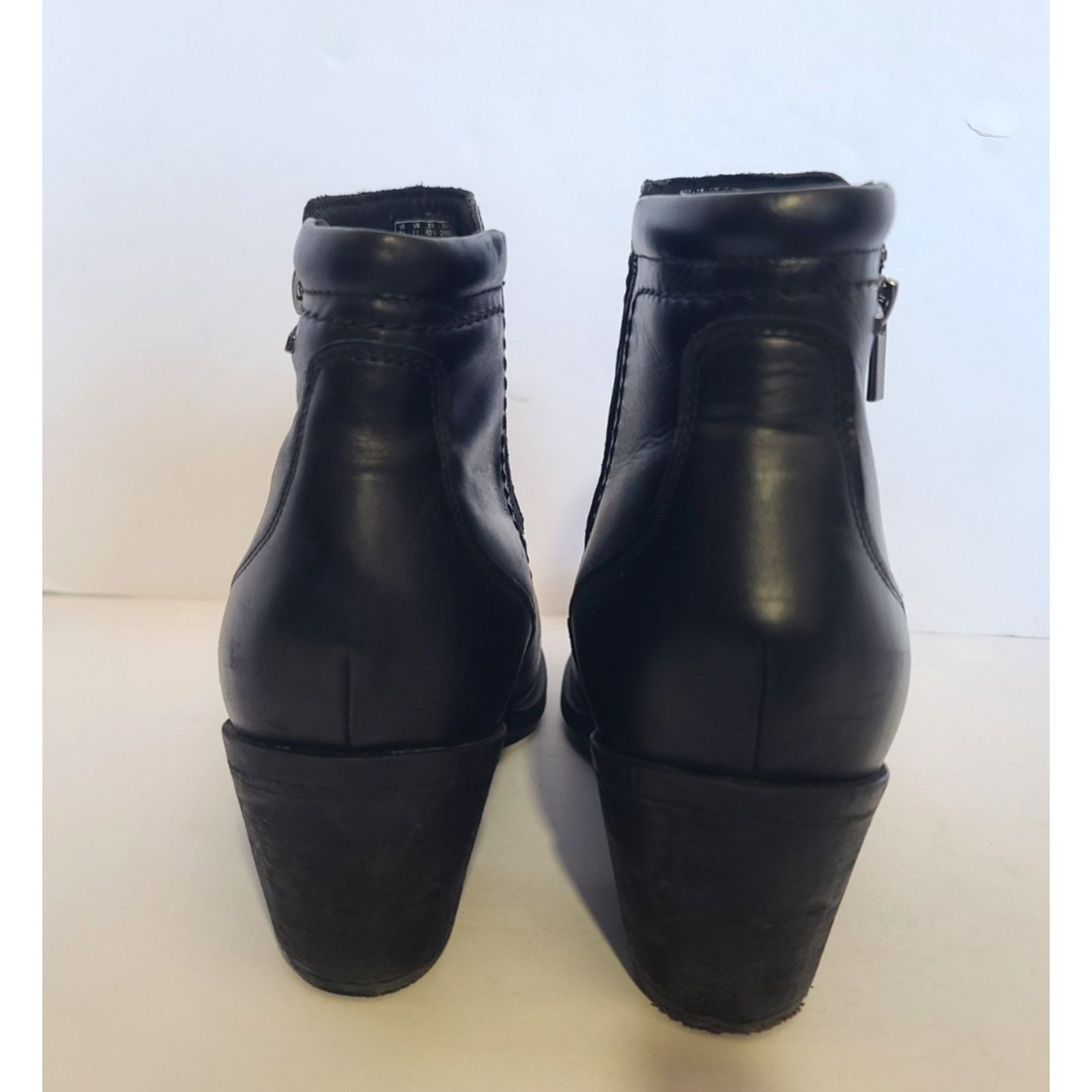 Clarks Clarks Womens Black Leather Neva Zip Wide Ankle Boots US 11 Size US 11 / IT 41 - 7 Thumbnail