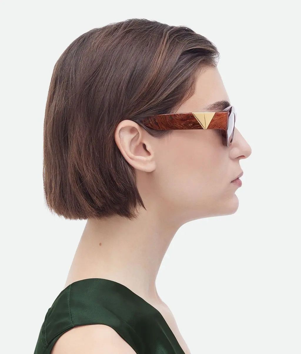Bottega Veneta o1n1vont0525 Size: OS / Angle Hexagonal Sunglasses in Brown Size ONE SIZE - 2 Thumbnail