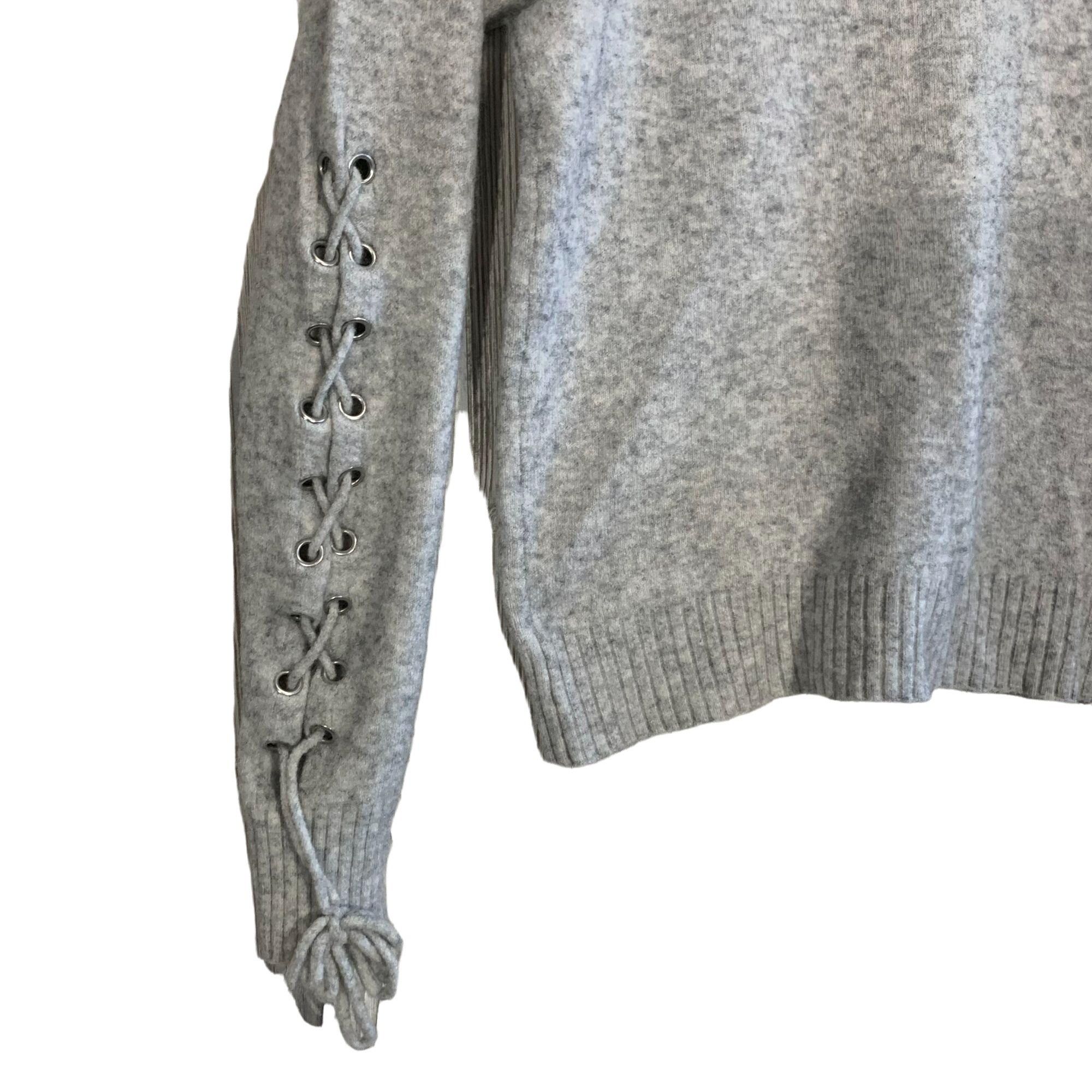 Other Halogen Merino Wool Grey Cutout Tie Sleeve Sweater S Size S / US 4 / IT 40 - 3 Thumbnail