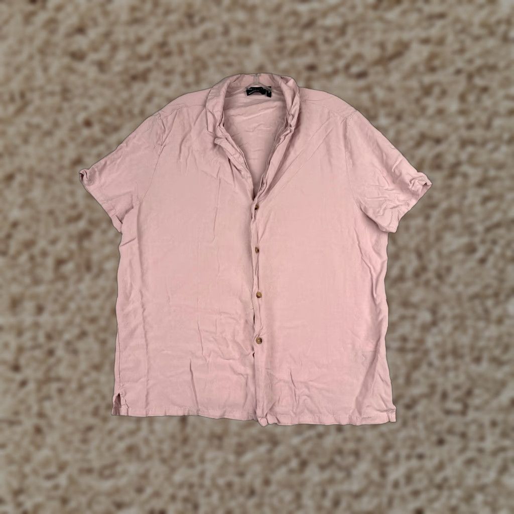 Asos VINTAGE ASOS Men’s Pink Hawaiian Shirt Short Sleeve Casual Resort 90s Medium Size US M / EU 48-50 / 2 - 1 Thumbnail