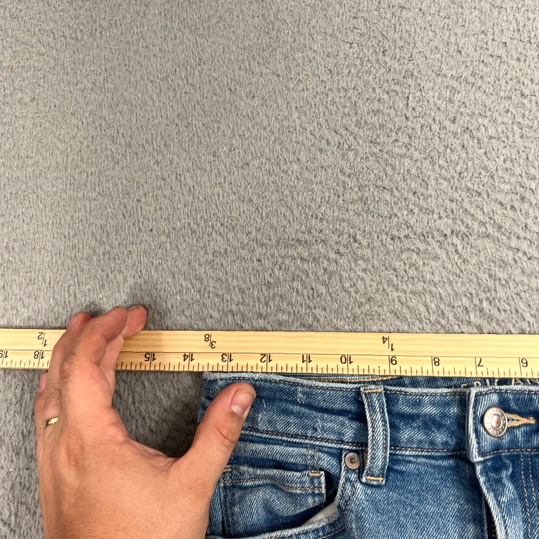 American Eagle Outfitters VINTAGE American Eagle Womens Jeans 4 Blue High Rise Straight Light Wash Denim Casual Pants Size 27" / US 4 / IT 40 - 5 Thumbnail