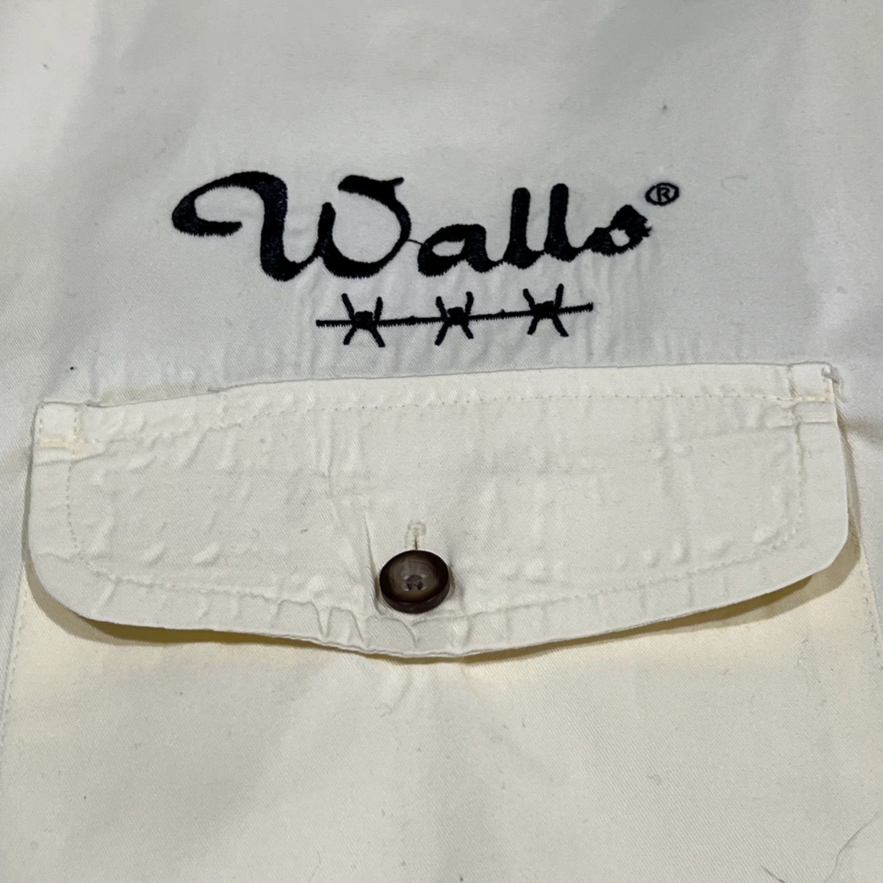 Walls VINTAGE Walls Ranch Wear Shirt Mens LT Button-Down Long Sleeve Pale Yellow Logo Western Size US L / EU 52-54 / 3 - 3 Thumbnail