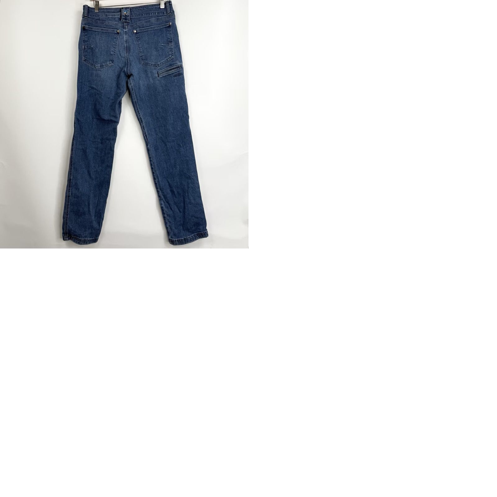 Denime Kuhl Klassic Jeans Mens 30x30 Blue Denim Stretch Hiking Casual Regular Straight 5-Pocket Zipper Fly Mid Rise Jeans Size US 30 / EU 46 - 9 Thumbnail