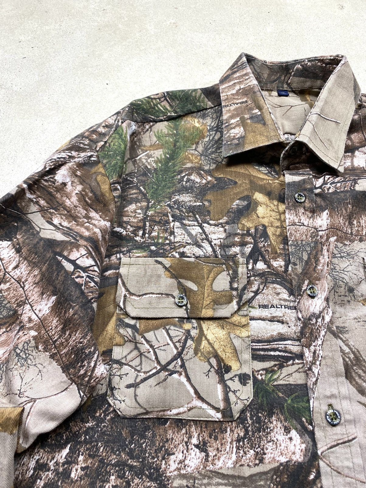 Vintage Vintage 1990s Forest Tree Camouflage Shirt Y2K Hype Size US XL / EU 56 / 4 - 5 Thumbnail