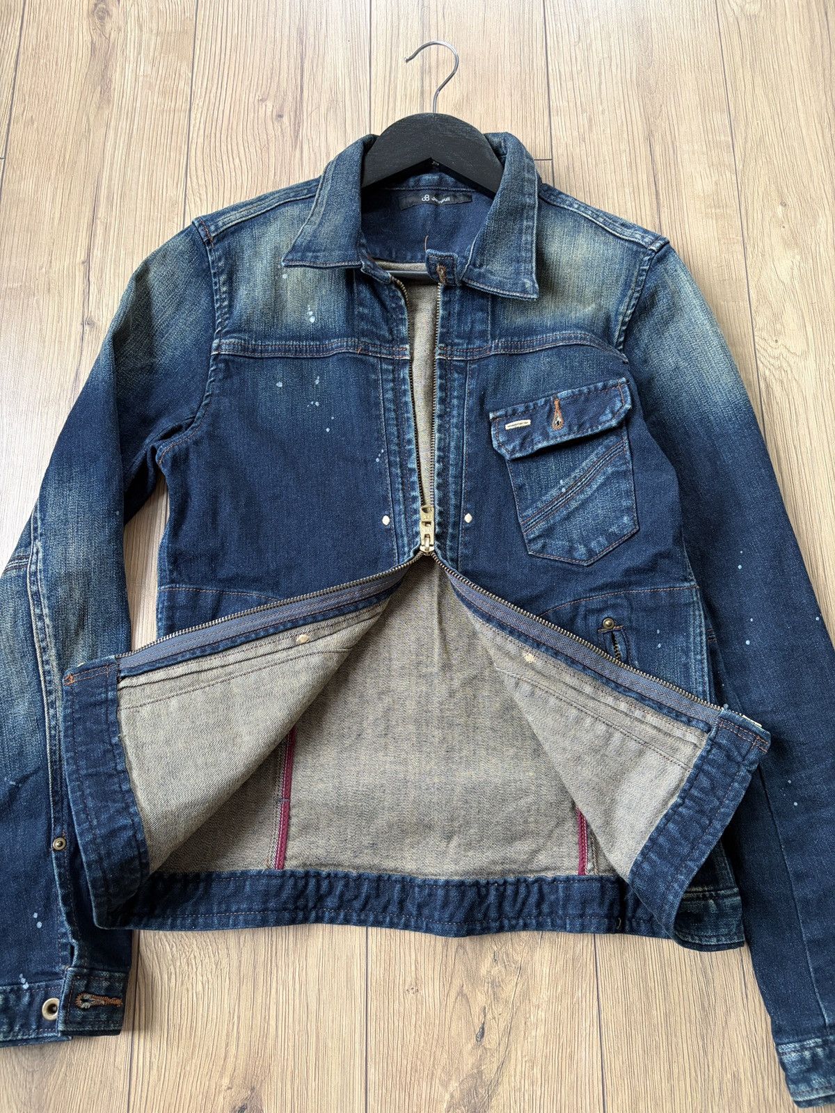 Johnbull Johnbull y2k Style Denim Painter Buckle Cinch Back Jacket Size M / US 6-8 / IT 42-44 - 13 Thumbnail