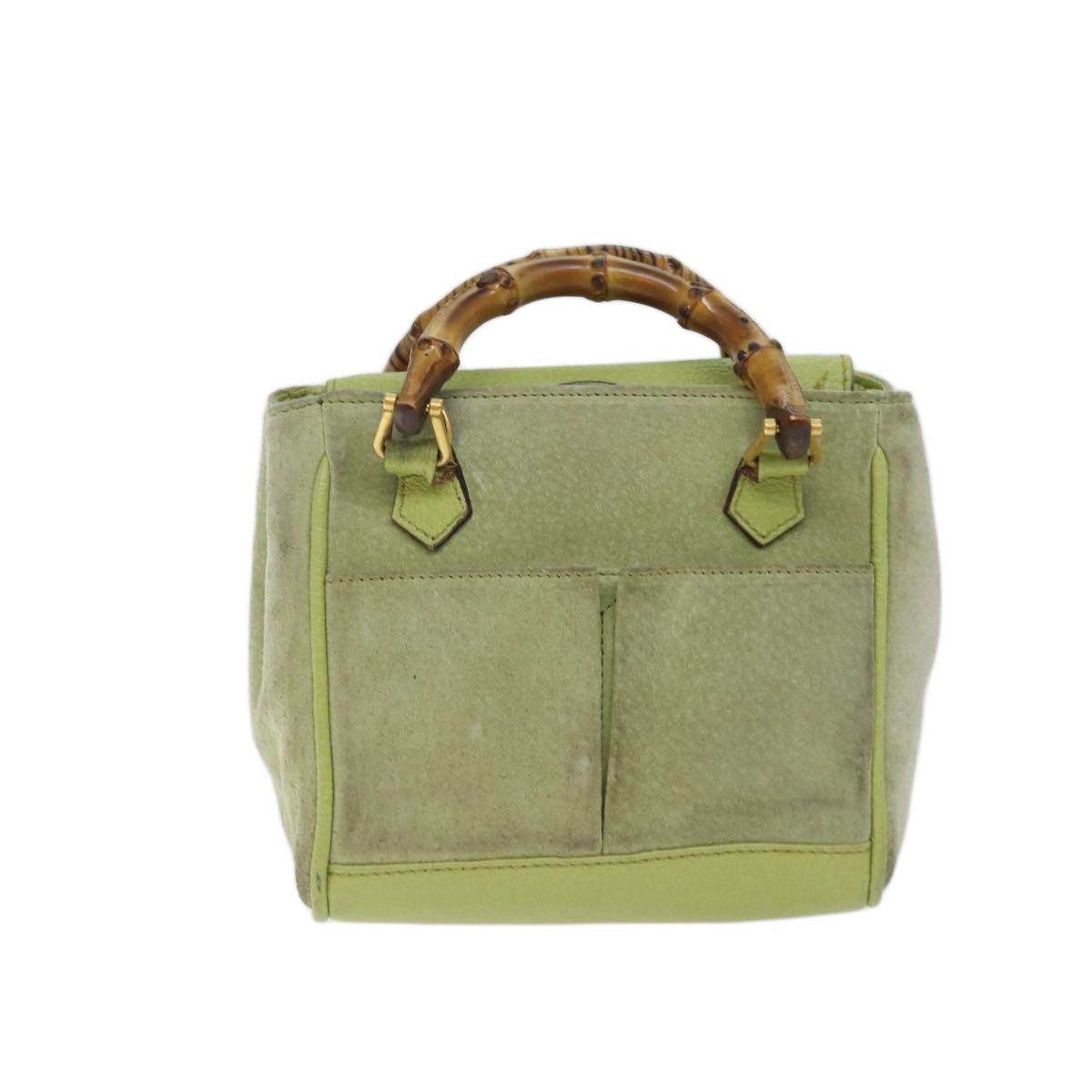 Gucci Bamboo Green Suede Handbag (Pre-Owned) Size ONE SIZE - 1 Thumbnail