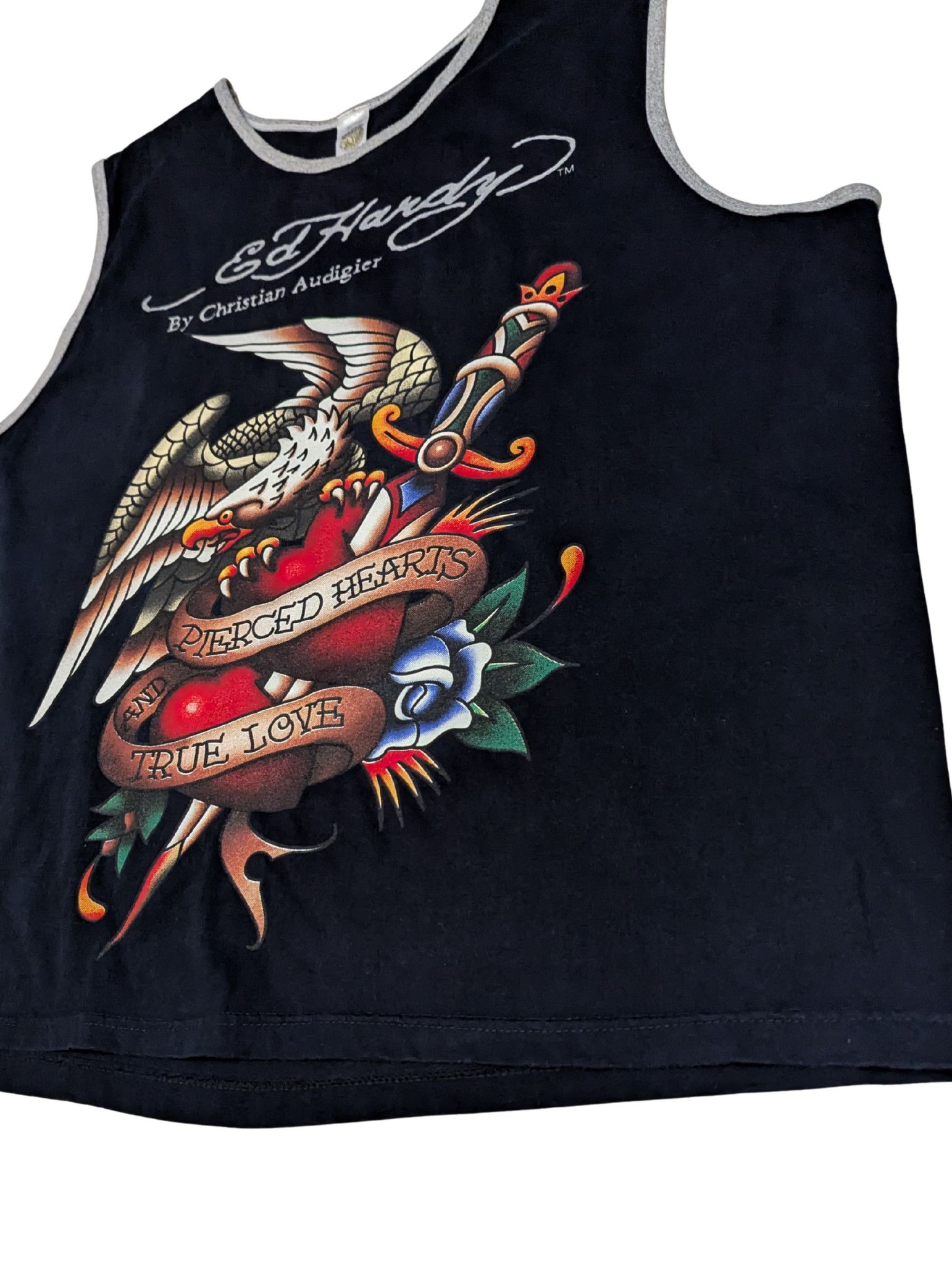 Ed Hardy Vintage Ed Hardy “Pierced Hearts” Y2K Tank Top Made in USA Size US XL / EU 56 / 4 - 5 Thumbnail