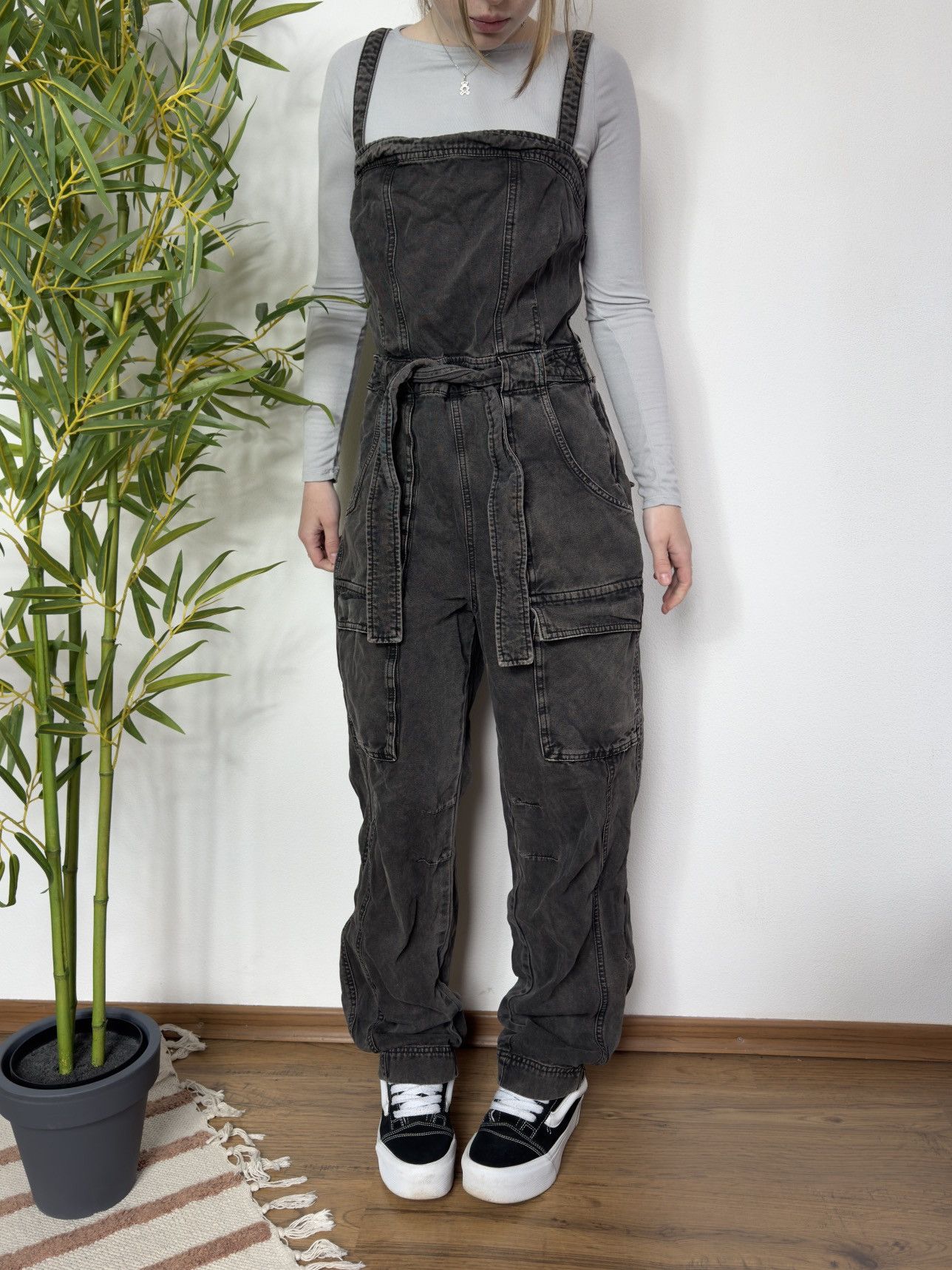 Free People VINTAGE FREE PEOPLE WASHED DENIM 2000s OVERALLS SUIT PANTS Size M / US 6-8 / IT 42-44 - 8 Thumbnail