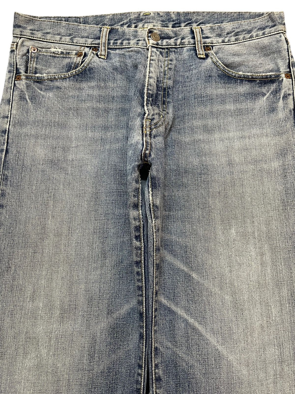 Uniqlo Vintage Y2K Japanese Uniqlo Blue Faded Wash Wide Leg Baggy Size US 36 / EU 52 - 3 Thumbnail