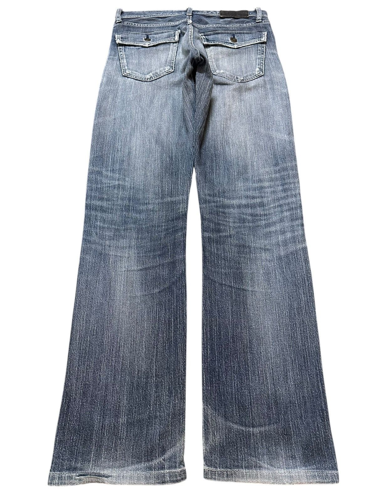 Evisu Vintage Japanese Uniqlo Blue Faded Wash Distress Style Jeans Size US 30 / EU 46 - 2 Thumbnail