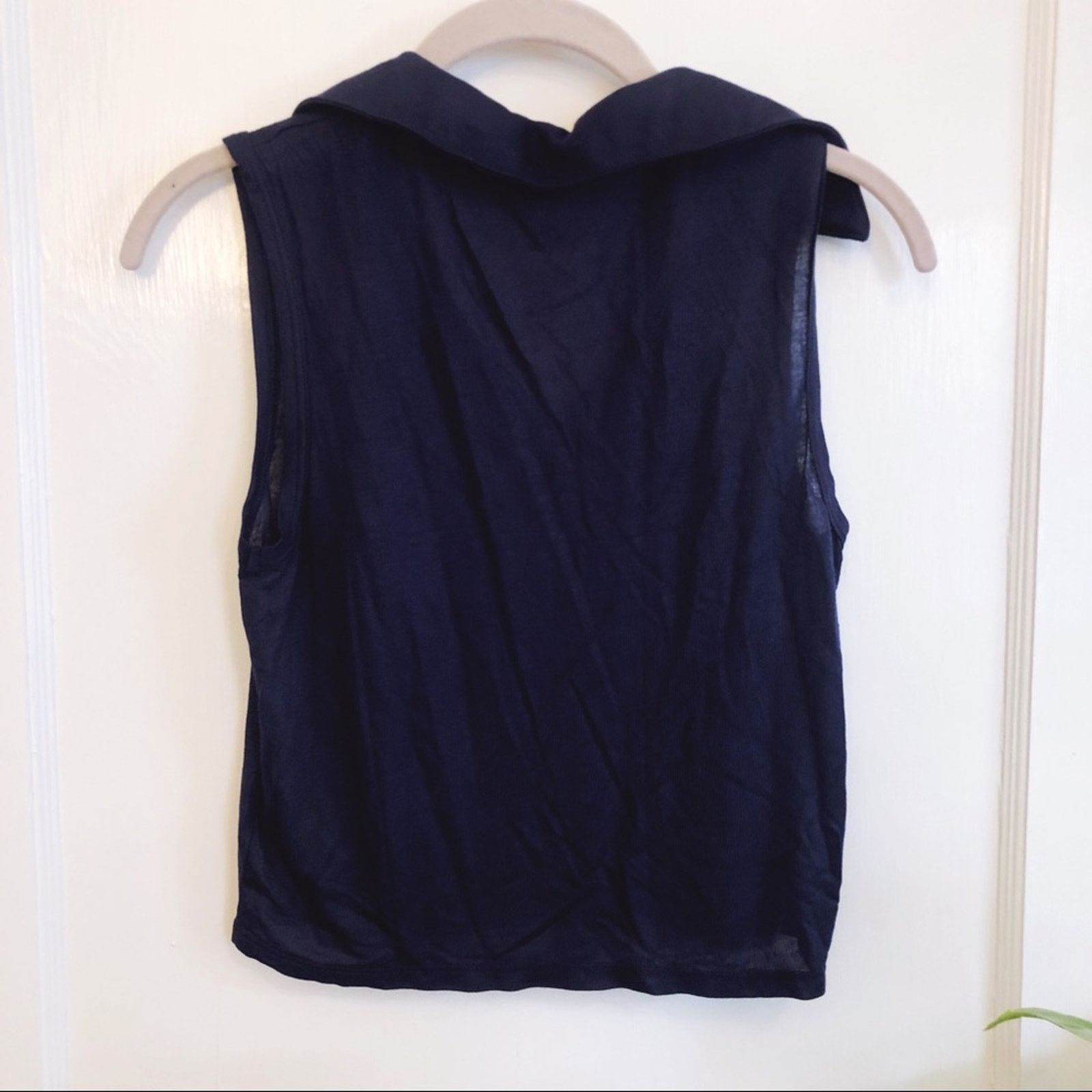 Urban Outfitters Urban Outfitters Navy Collar Tank Top Size S / US 4 / IT 40 - 3 Thumbnail