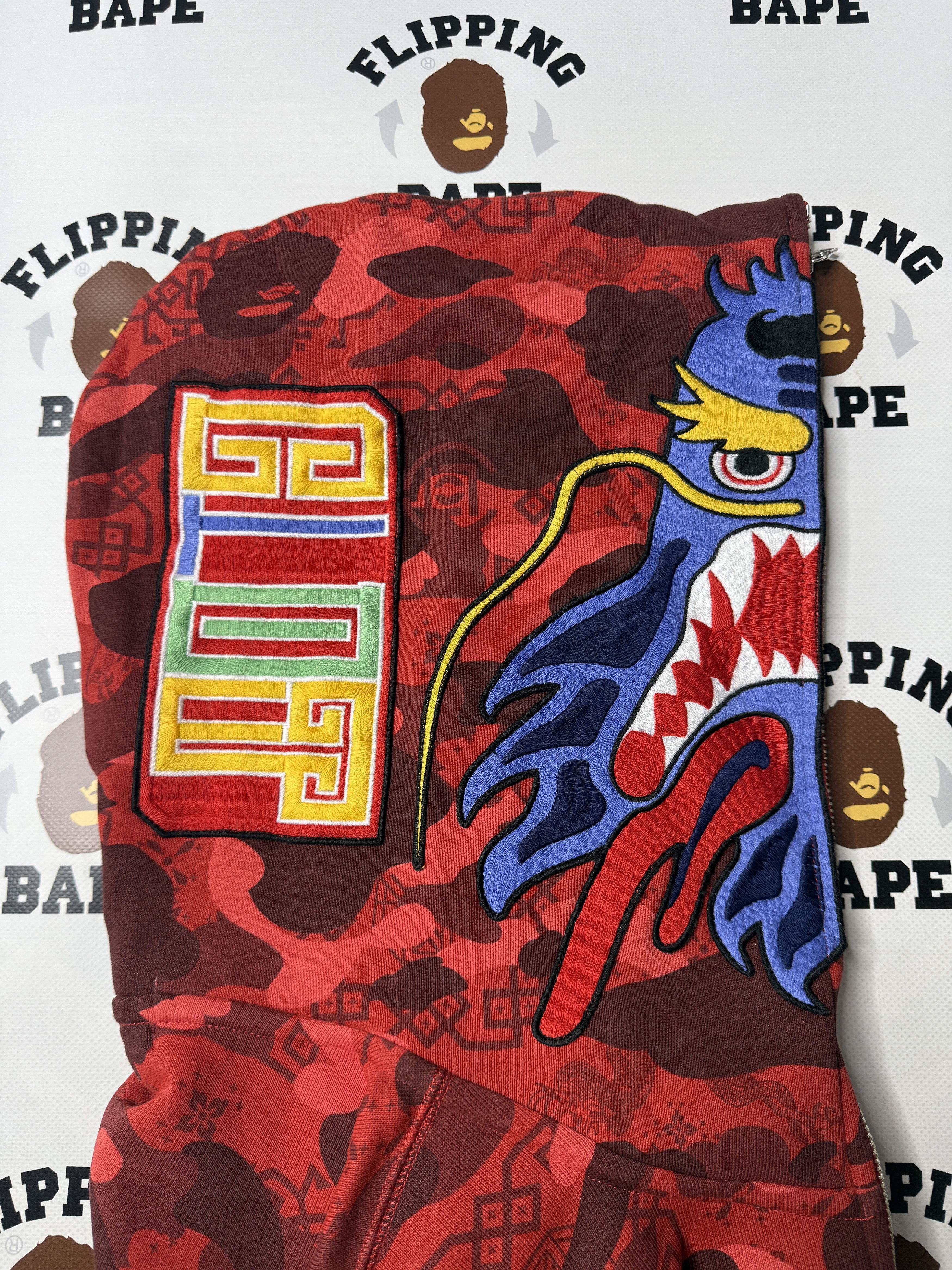 Bape BAPE X CLOT CAMO SHARK RELAXED FIT FULL ZIP HOODIE Size US M / EU 48-50 / 2 - 4 Thumbnail
