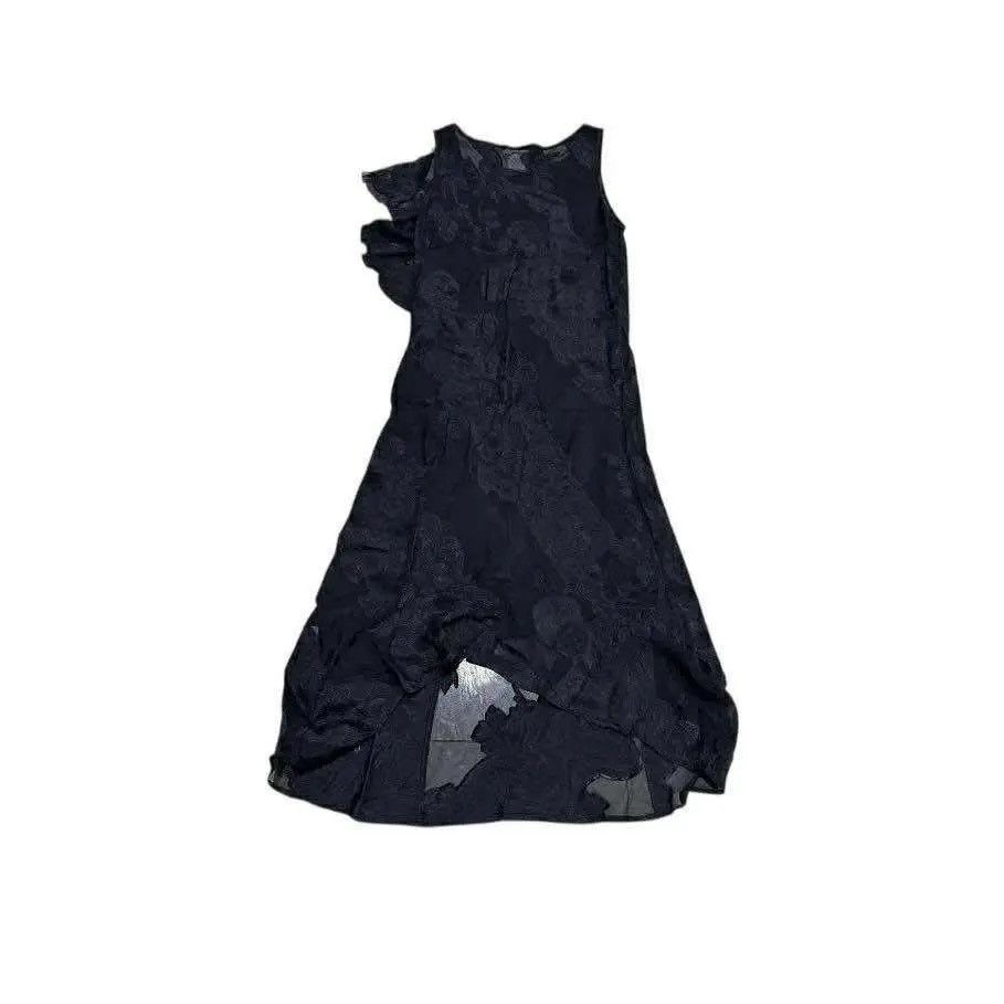 Dries Van Noten ♟️ Dries Van Noten Frill Ruffle Asymmetric Dress Size XS / US 0-2 / IT 36-38 - 8 Thumbnail