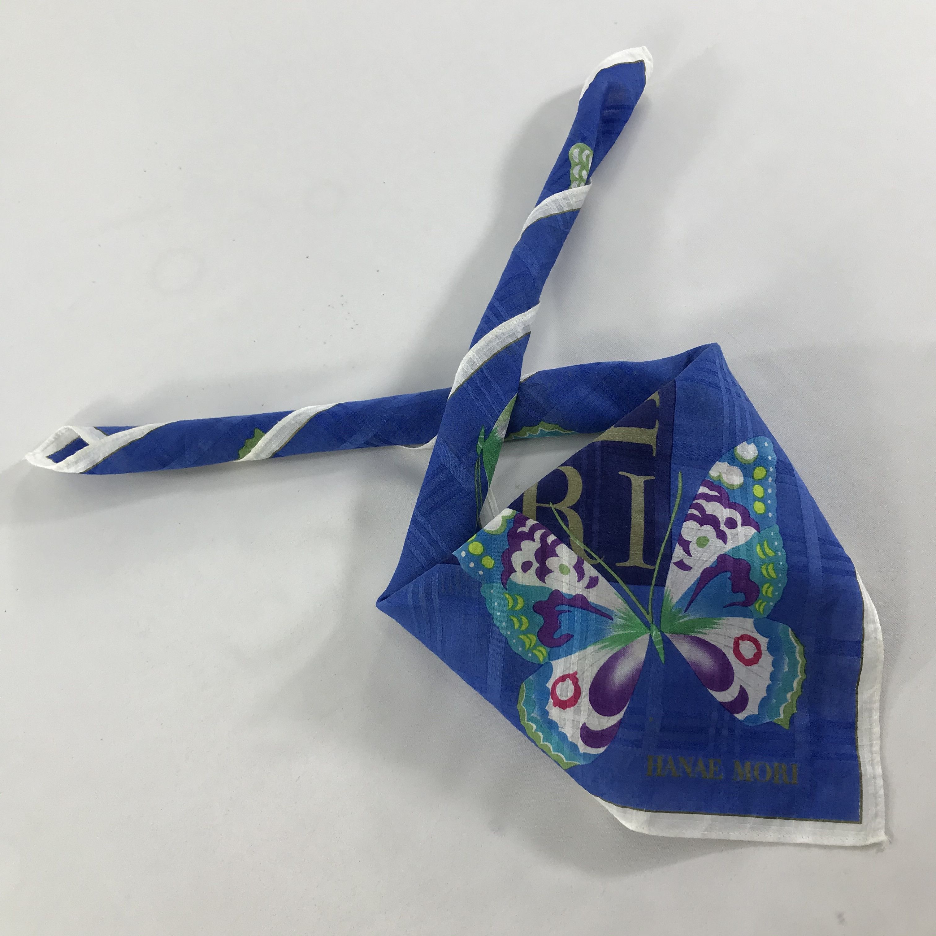 Hanae Mori × Vintage Hanae Mori Bandana / Handkerchief / Neckerchief - S1638 Size ONE SIZE - 4 Thumbnail
