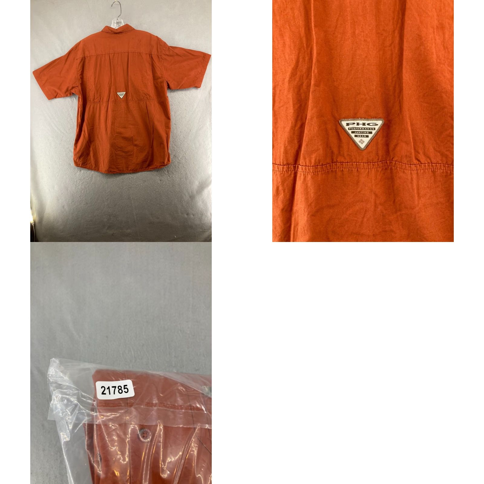 Vintage Columbia Shirt Mens Large Orange Button-Up Outdoor Athletic Pocketed Front-Left 90s? Size US L / EU 52-54 / 3 - 8 Thumbnail