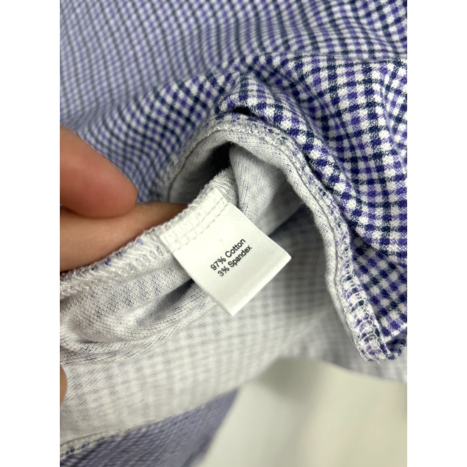 Saks Fifth Avenue Saks Fifth Avenue Button-Up Shirt Men Purple 2XL Cotton Stretch Spandex Long Sleeve Size US XXL / EU 58 / 5 - 7 Thumbnail