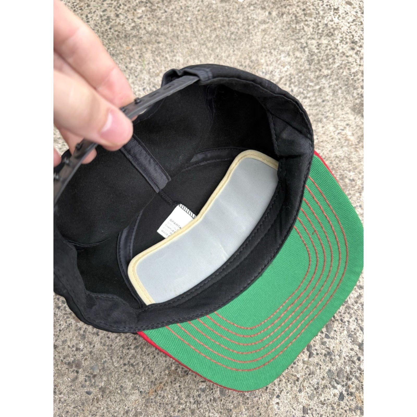 Vintage VINTAGE Spartan Black SnapBack Baseball Cap Men’s Hat USA 80s Grain Belt Premium Beer OSFA Men’s Hat Size ONE SIZE - 3 Thumbnail