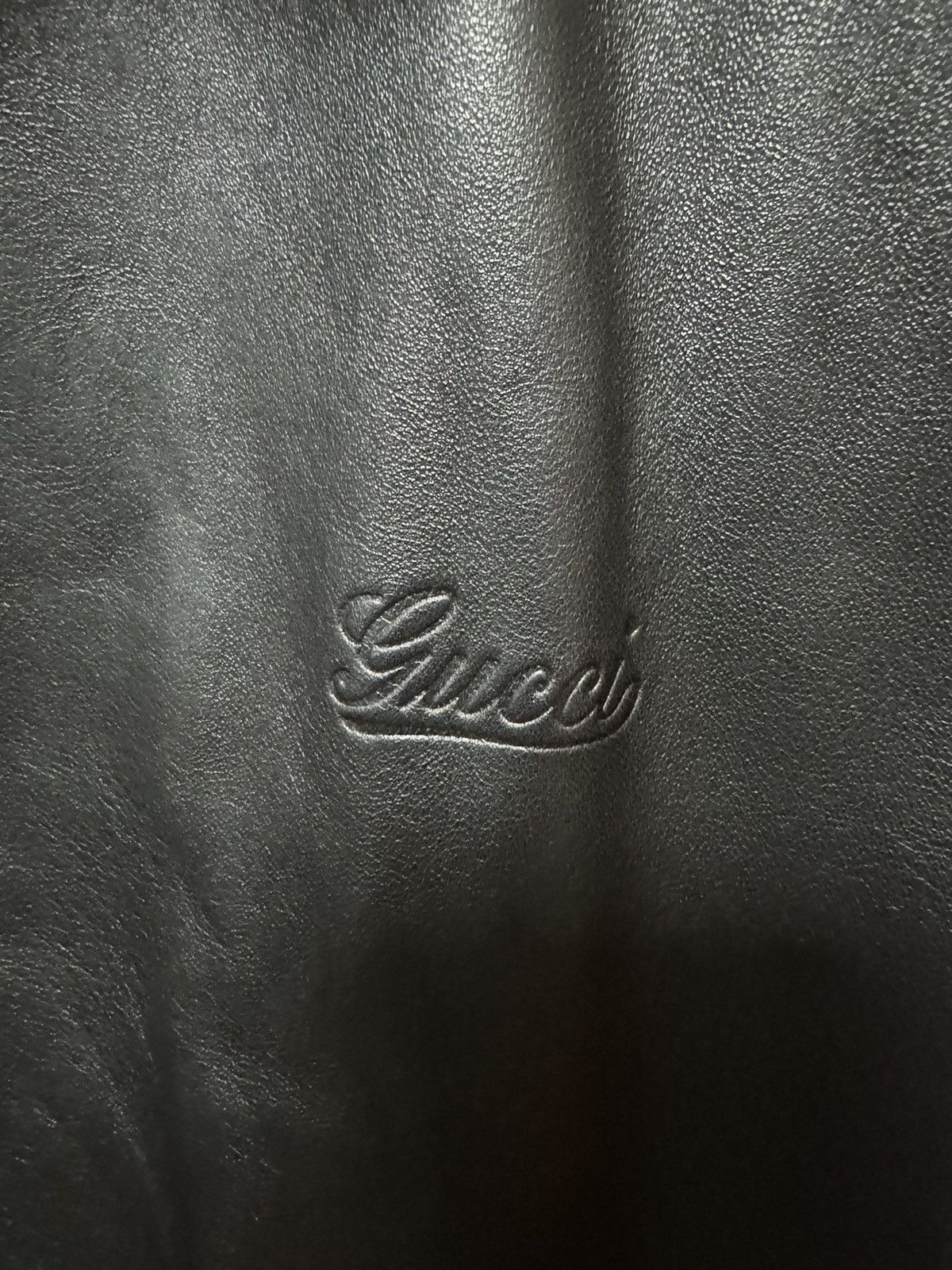 Gucci Gucci logo leather bomber jacket Size US L / EU 52-54 / 3 - 5 Thumbnail
