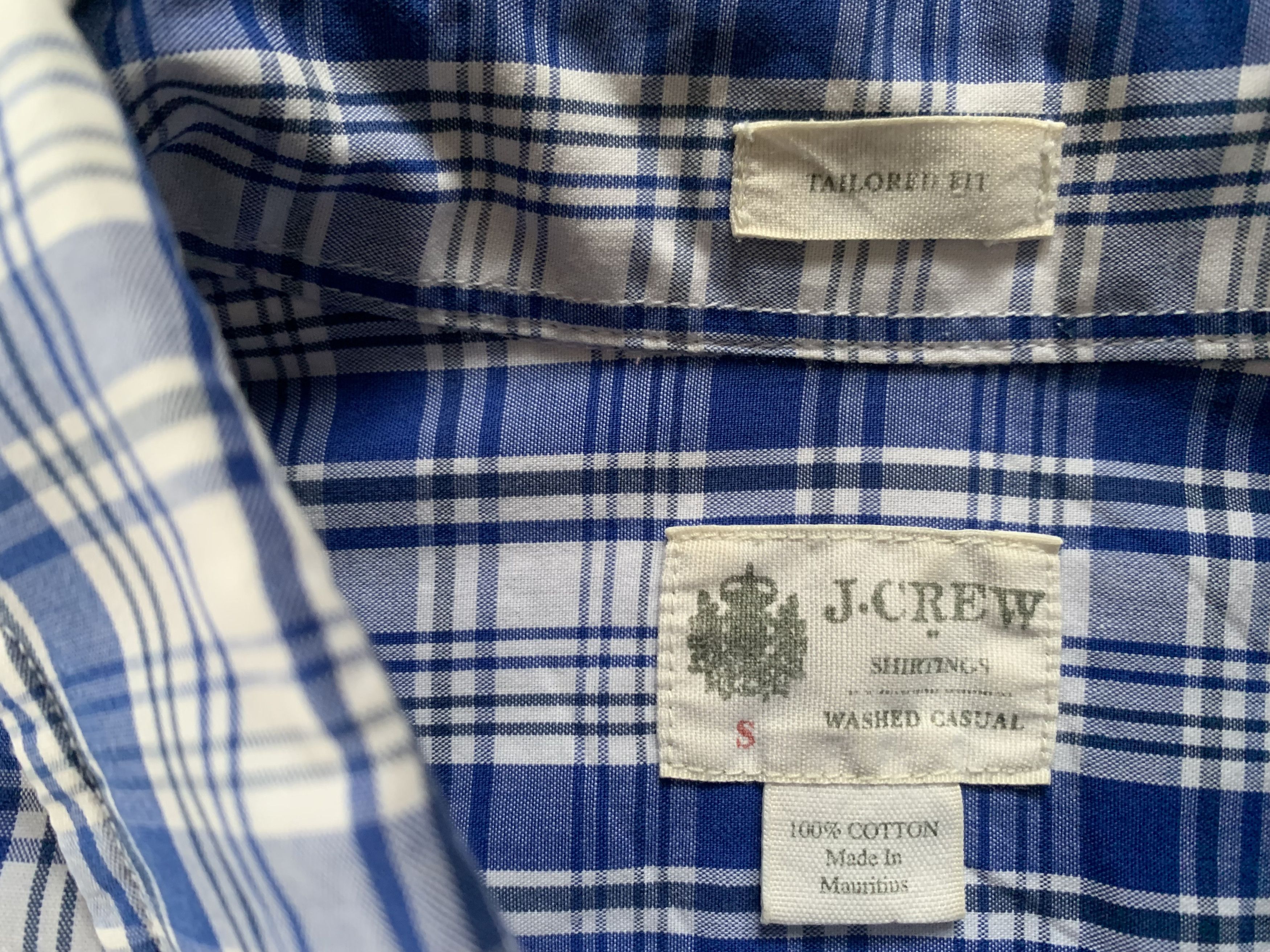 J.Crew Mens J Crew Tailored Fit Plaid Long Sleeve Shirt Size US S / EU 44-46 / 1 - 5 Thumbnail