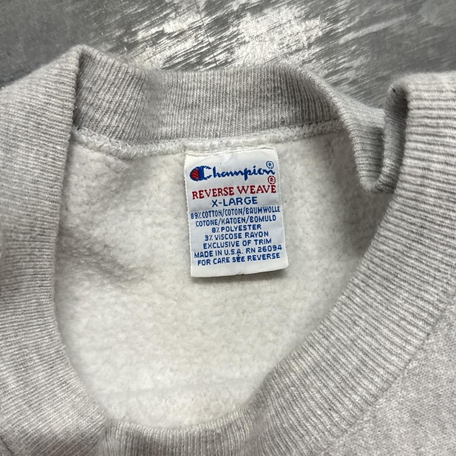Champion × Vintage Champion Reverse Weave Chicago Union Vintage 90s Sweatshirt Size US XL / EU 56 / 4 - 4 Thumbnail