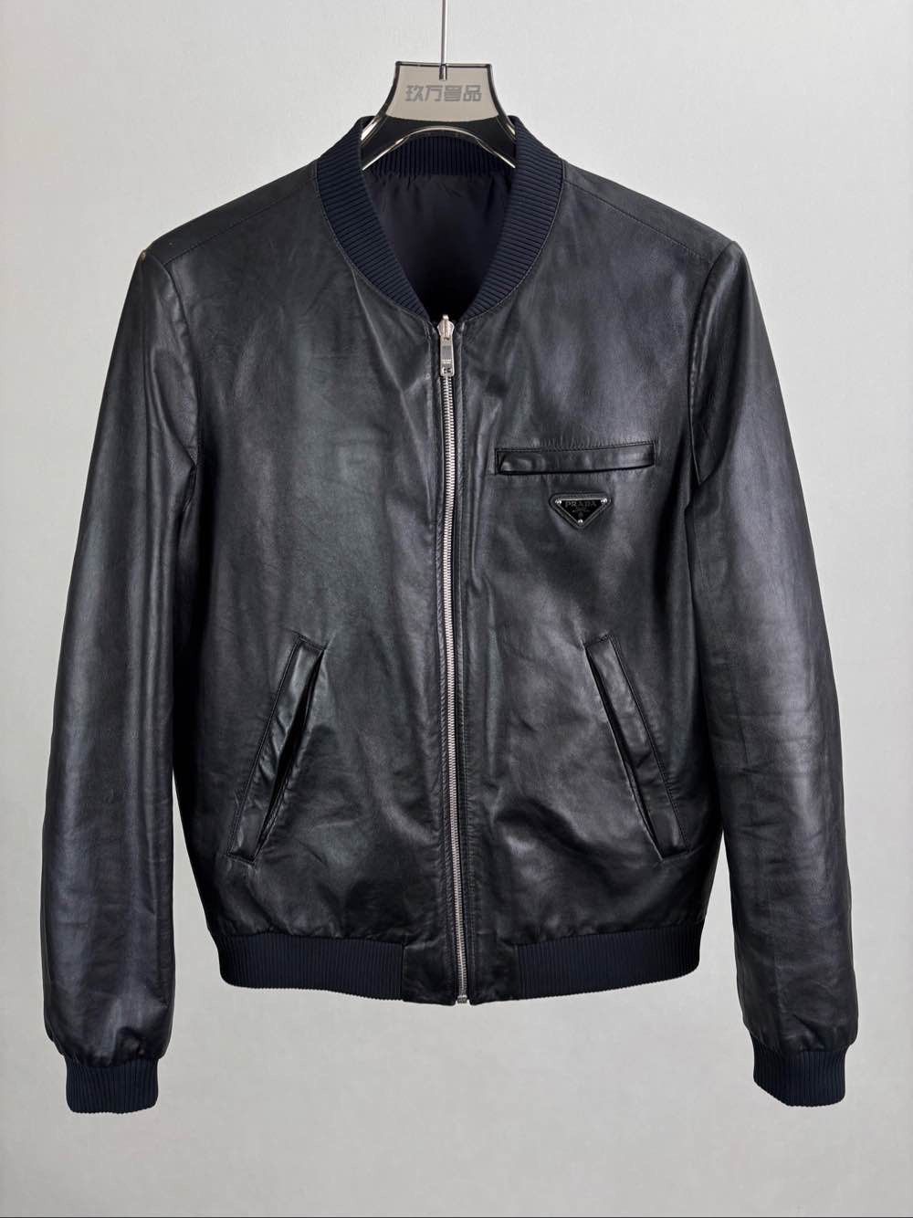 Prada Prada Logo Patch Lambskin Bomber Jacket Size S Size US S / EU 44-46 / 1 - 1 Thumbnail