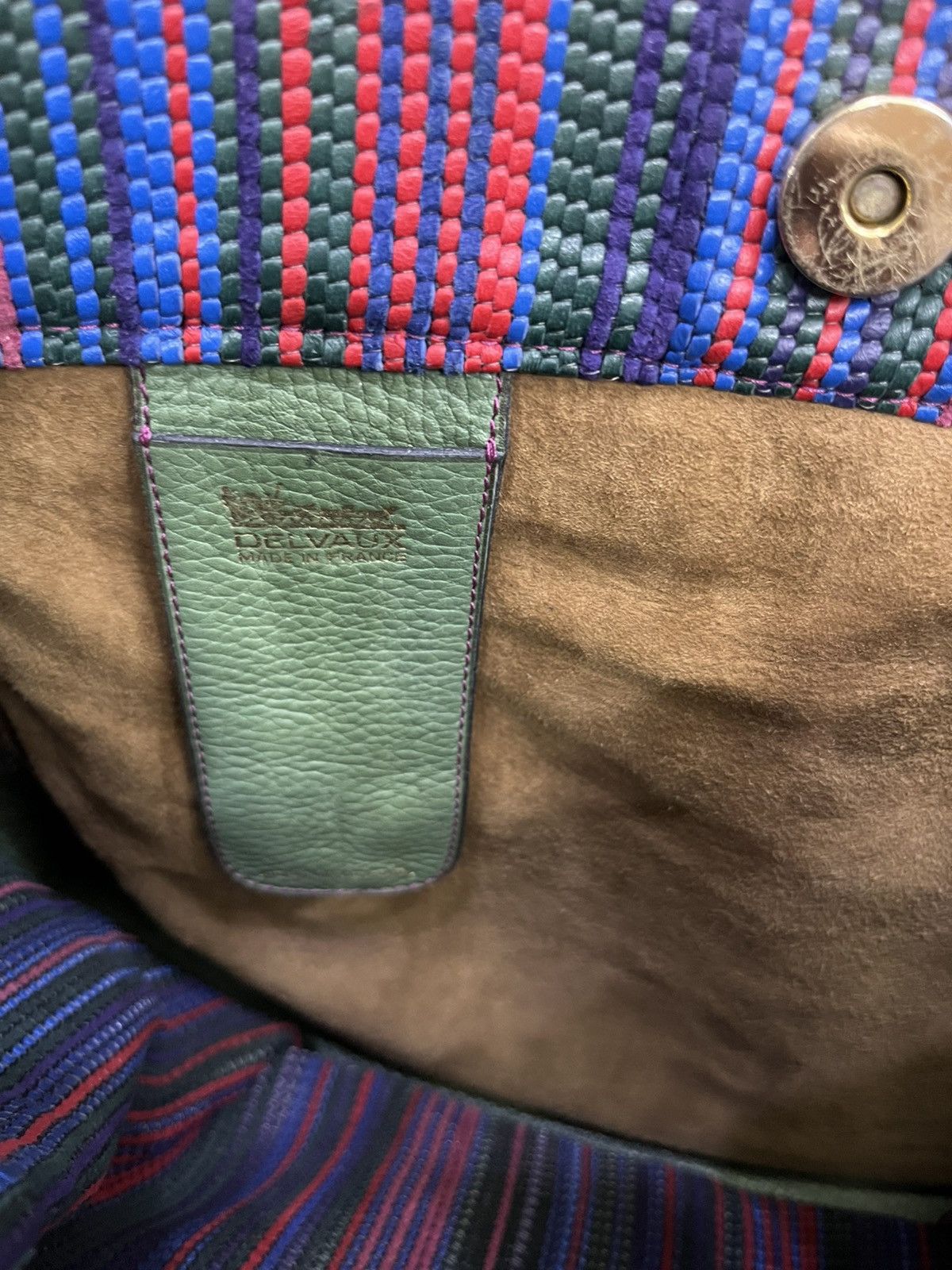 Delvaux RARE🔥Vintage Delvaux Woven Stripe Leather D Charm Bag Size ONE SIZE - 18 Thumbnail