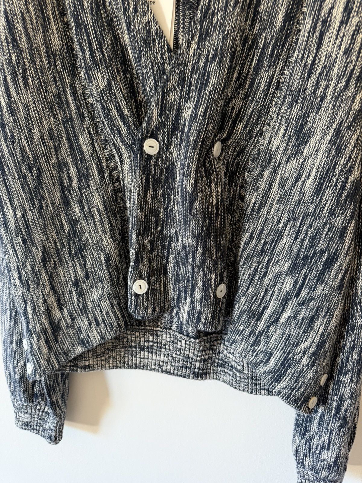 Bode Bode Double Breasted Cardigan in Marled Blue Size US XL / EU 56 / 4 - 3 Thumbnail