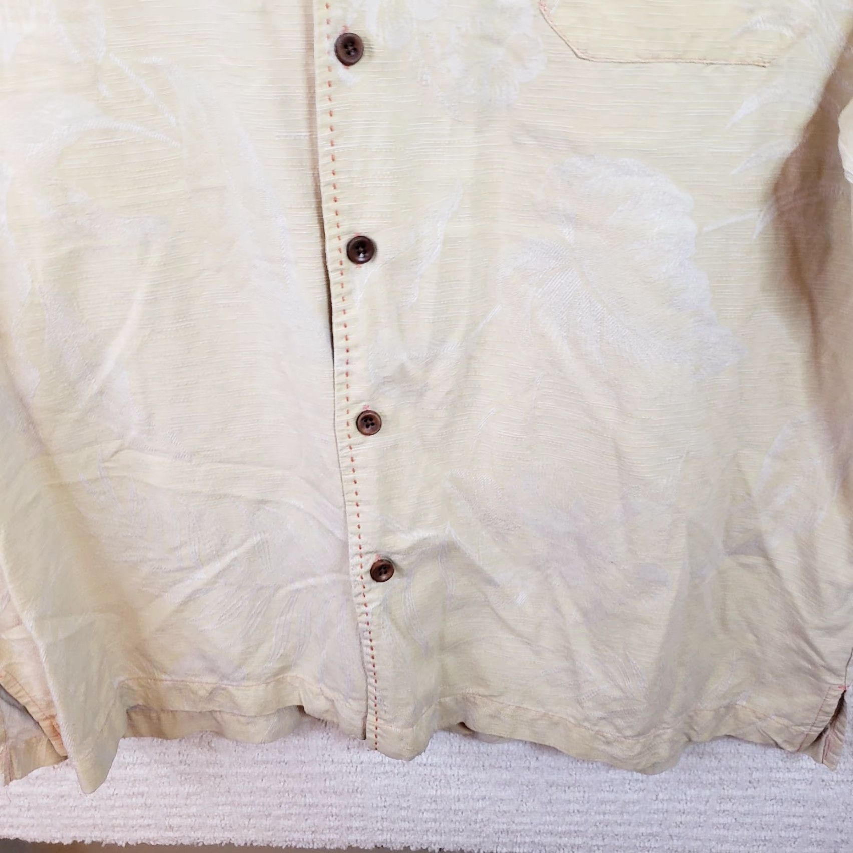 Vintage JAMAICA JAXX Men XL Short Sleeve Button-Down Floral Silk Shirt Yellow Size US XL / EU 56 / 4 - 7 Thumbnail