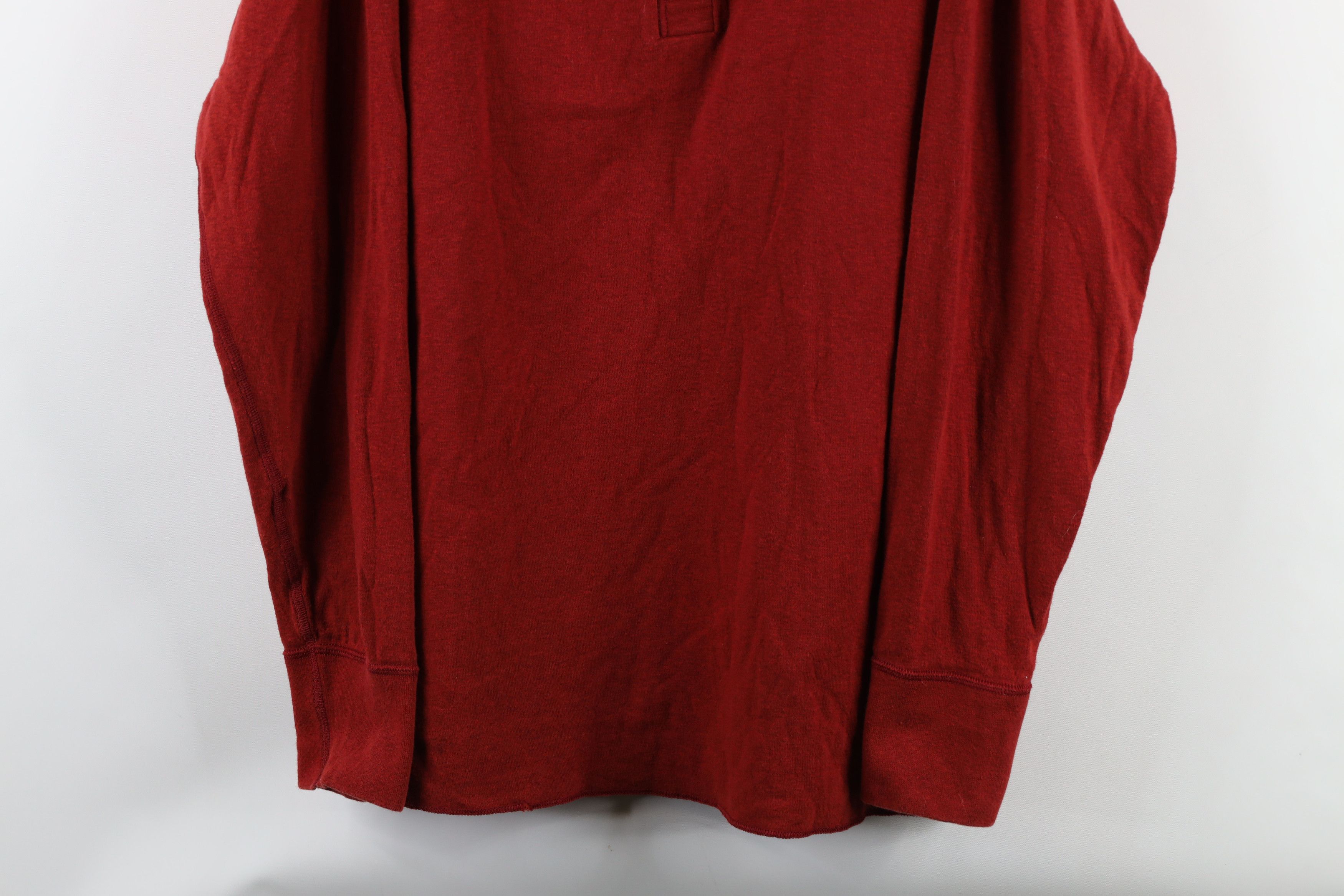 L.L. Bean × Vintage Vintage 90s LL Bean Blend Rivers Driver Henley T-Shirt Red Size US L / EU 52-54 / 3 - 3 Thumbnail
