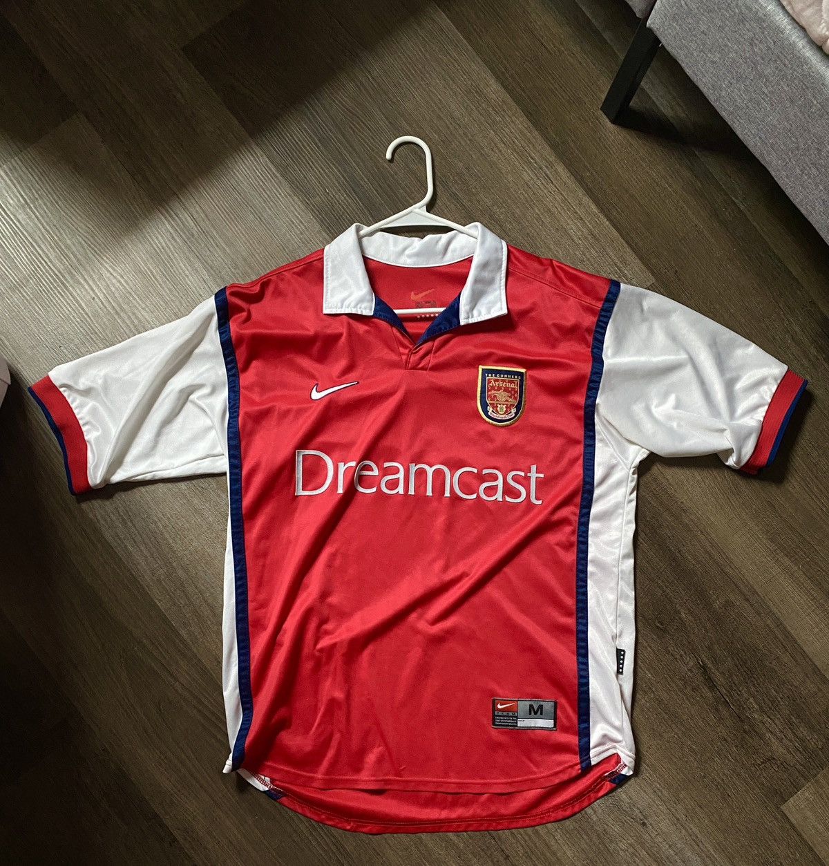 00s Arsenal’s Uniform dreamcast Arsenal 2000 2001 L Home L/S Football Shirt Jersey Vintage