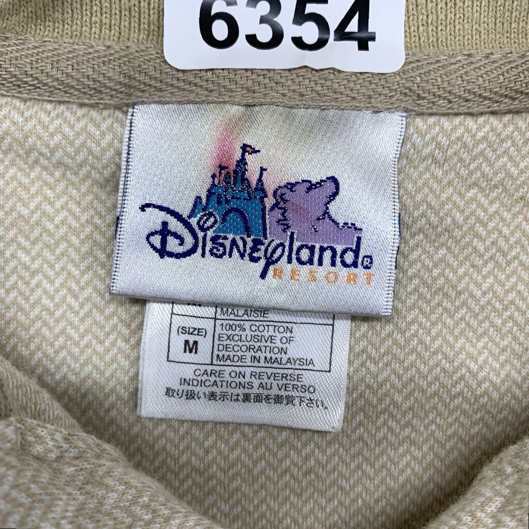 Vintage VINTAGE Disneyland Resort Mickey Mouse Polo Shirt Men Medium Beige 90s Logo Short Sleeve Size US M / EU 48-50 / 2 - 5 Thumbnail