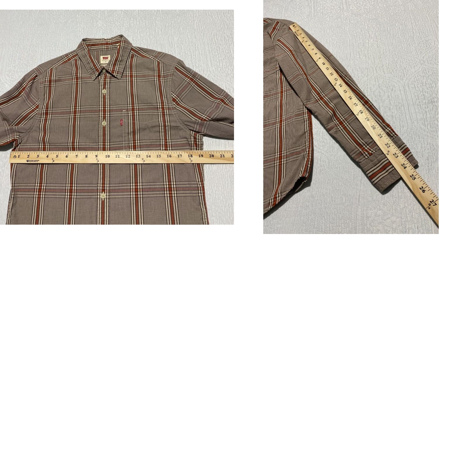Levi's Levis Shirt Mens S Plaid Regular Button-Up Long Sleeve Casual Classic Pockets Multicolor Size US S / EU 44-46 / 1 - 8 Thumbnail