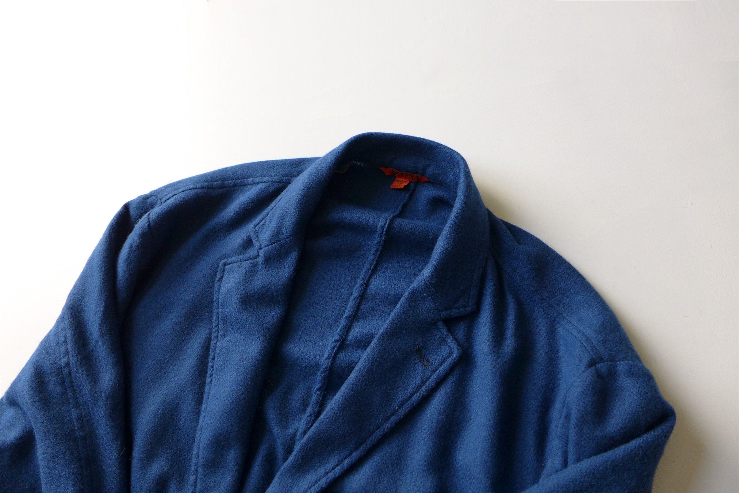 Barena Barena Taca Puno Blazer - Blue Herringbone Alpaca Size US L / EU 52-54 / 3 - 4 Thumbnail