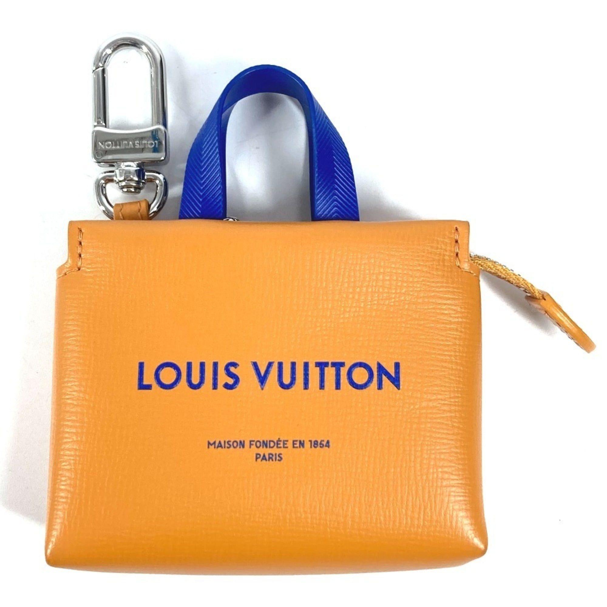 Louis Vuitton LOUIS VUITTON M02699 LV Logo Accessory Bag Charm - Mini Shopper Wallet, Coin Purse, Bag, Pouch, Keychain, Leather, Men's/Women's, Orange Size ONE SIZE - 1 Thumbnail