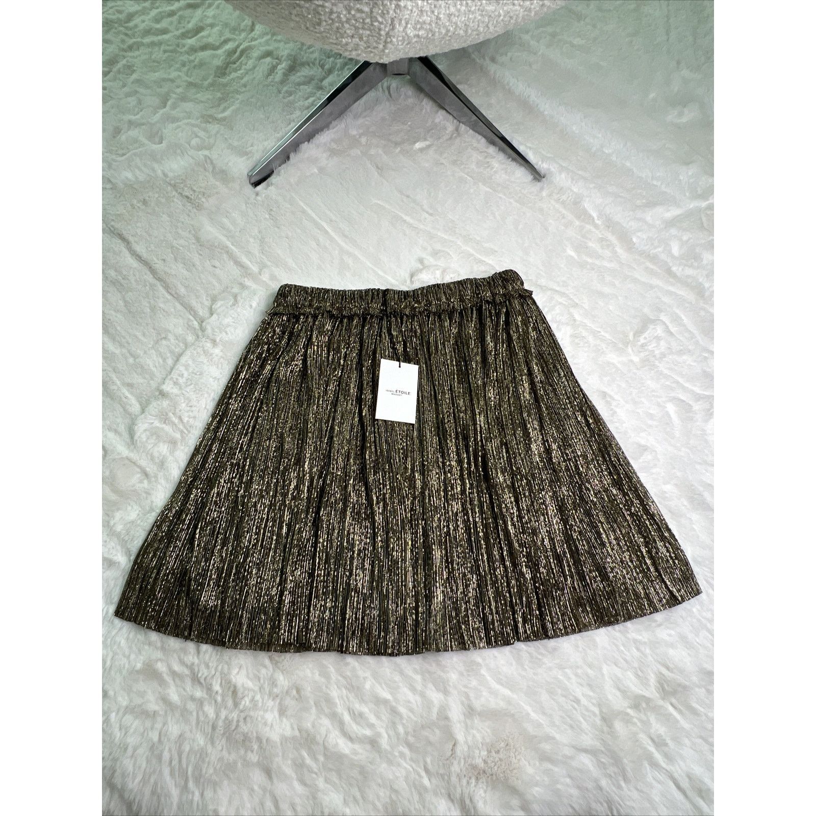 Isabel Marant ISABEL MARANT-Etoile Mini Skirt-Dore/Gold-Size 36-W/Tag’s Size 26" / US 2 / IT 38 - 1 Thumbnail