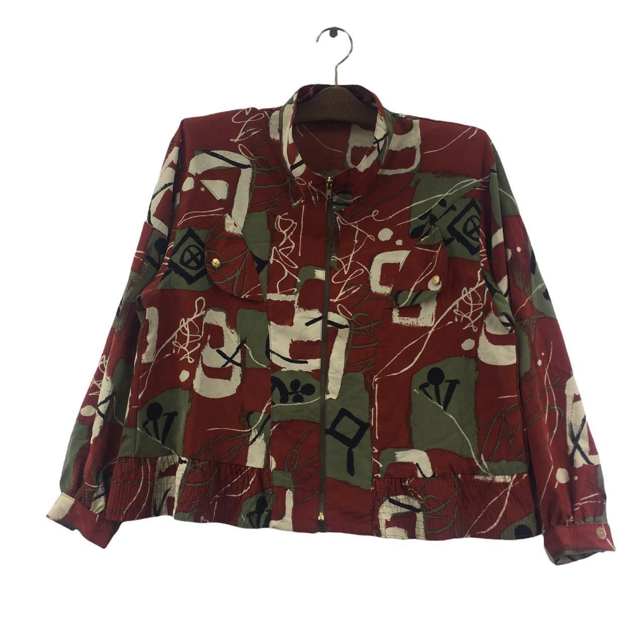 Vintage Vtg 90’ GOLD CAT JAPAN Pop Art Abstract Painting Jacket Size M / US 6-8 / IT 42-44 - 1 Thumbnail