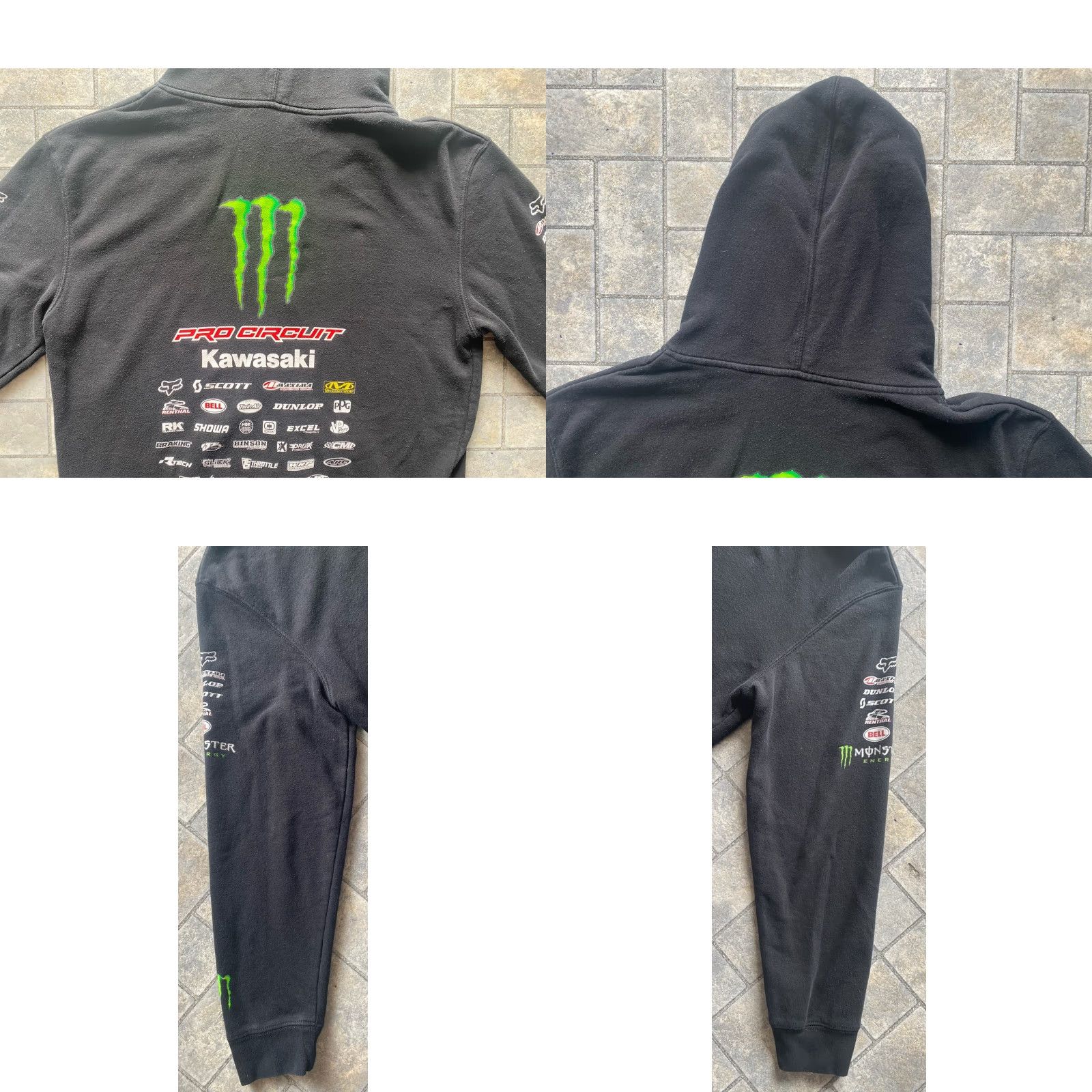 Vintage Pro Circuit Hoodie Full Zip Men’s Large Black Monster Energy Kawasaki Fox Racing Size US L / EU 52-54 / 3 - 10 Thumbnail