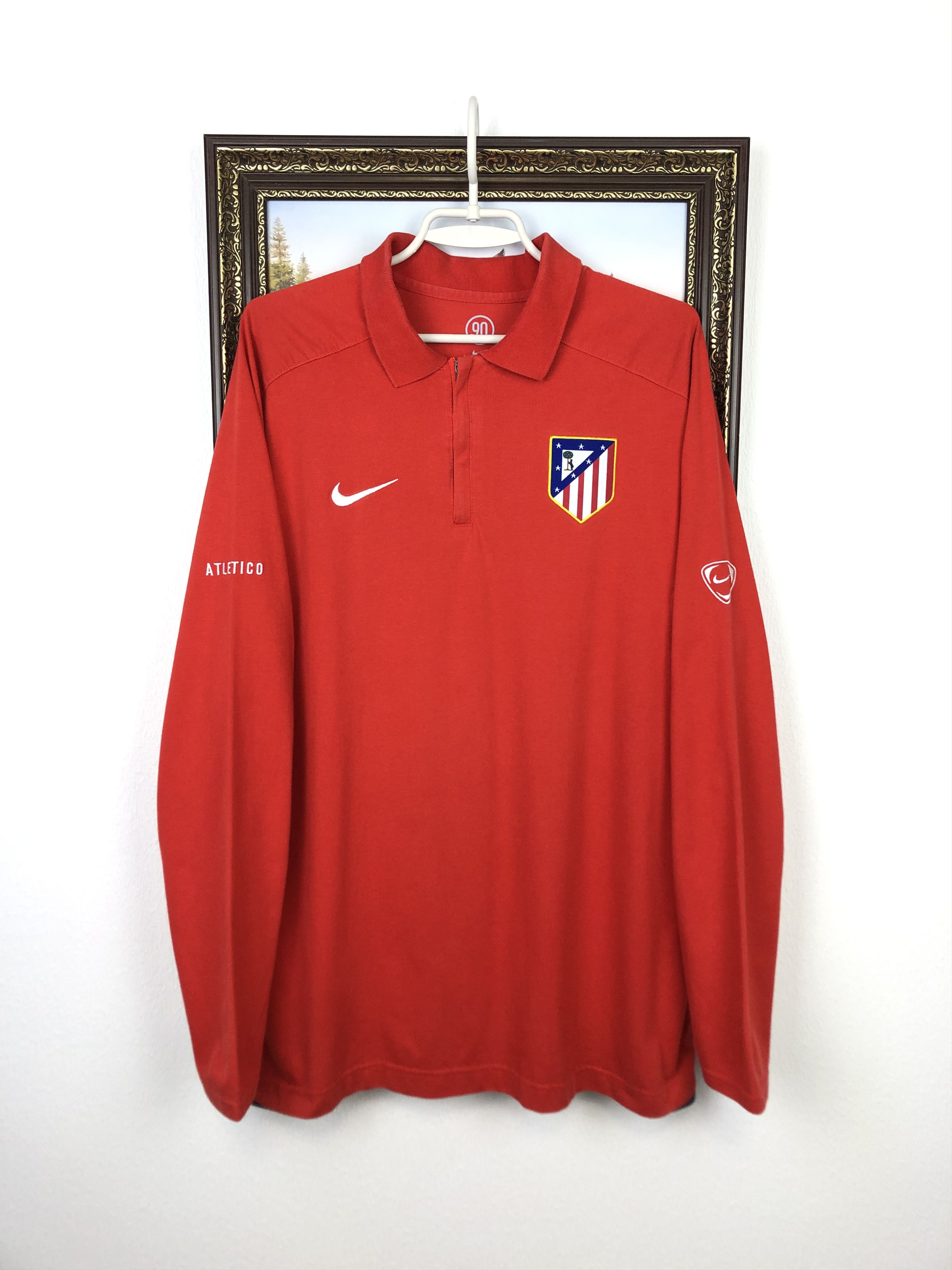 Vintage Atletico Madrid Football Shirt Soccer Train Jacket