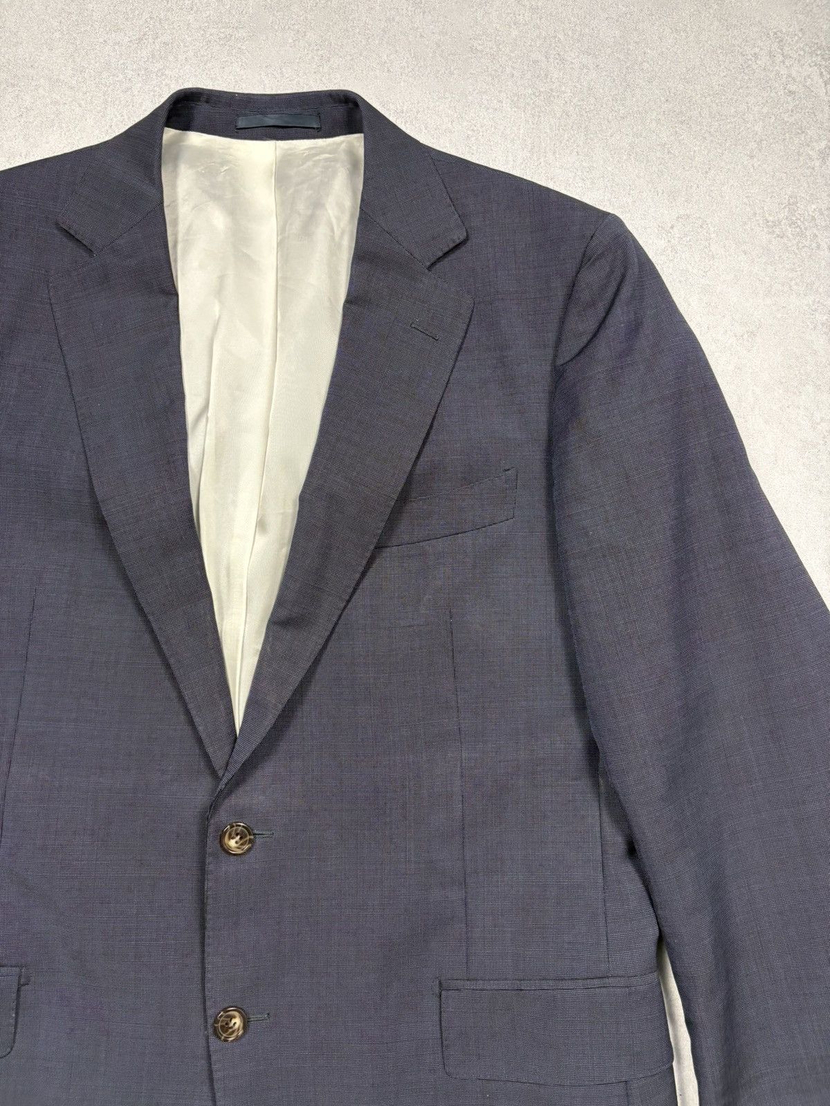 Suitsupply Man SuitSupply Wool Mohair Blazer Navy EU52 Drop 6 Size 42R - 3 Thumbnail