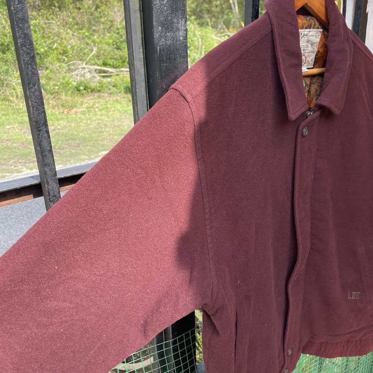 Lee 🔥Vintage Lee Small Logo Full Zipper Wool Maroon Jacket Size US M / EU 48-50 / 2 - 7 Thumbnail
