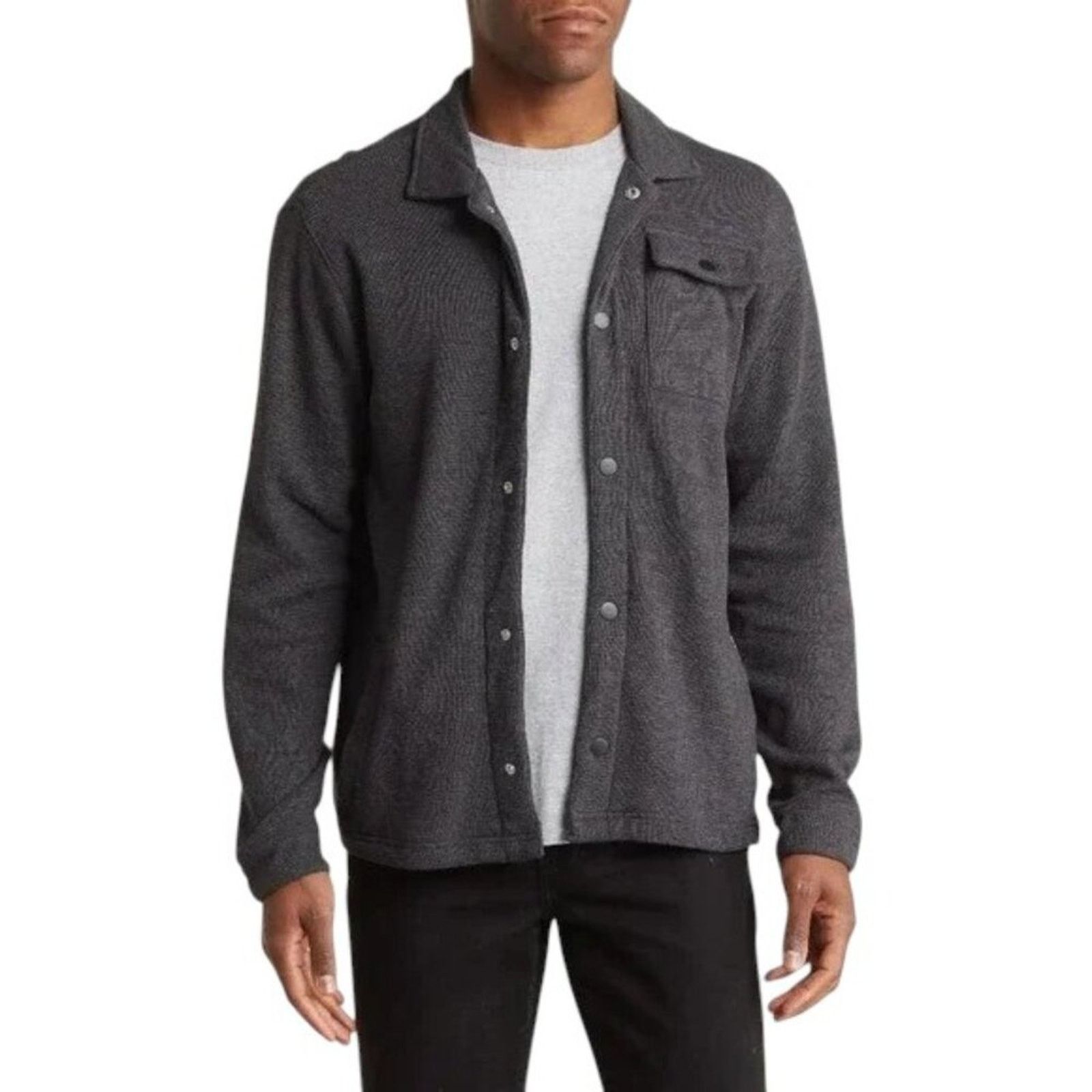 Ben Sherman Ben Sherman Waffle Weave Shirt Jacket Gray Size Medium NWOT Size US M / EU 48-50 / 2 - 1 Thumbnail