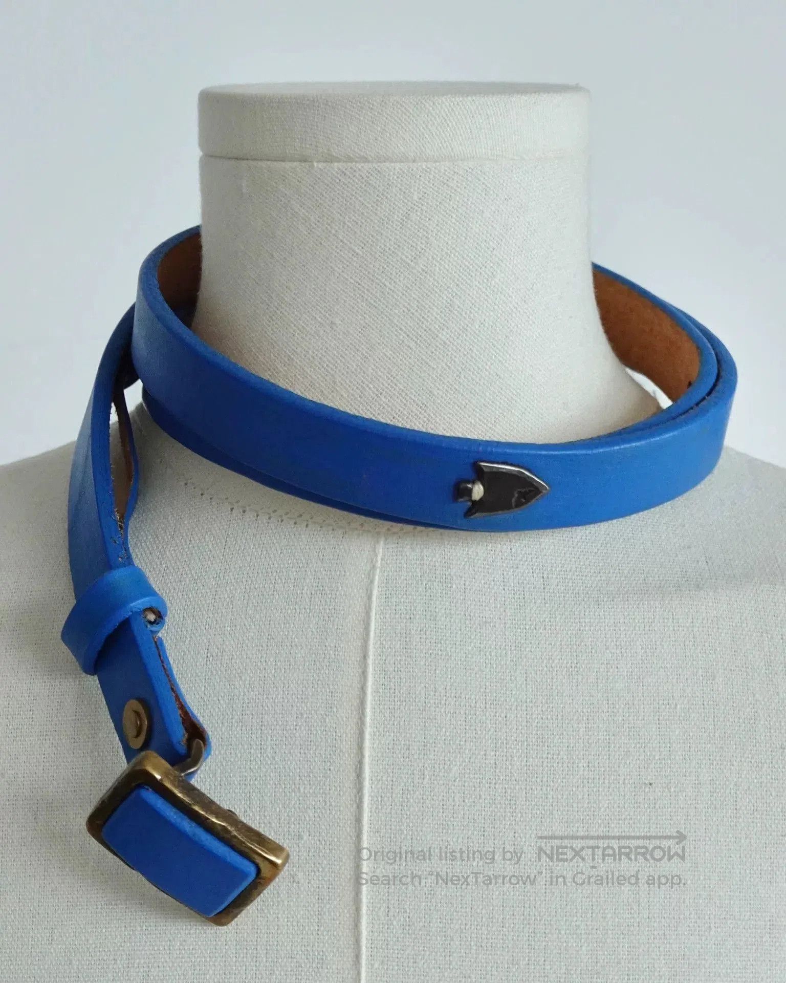 Kapital KAPITAL Blue Metal Leather Belt. Size ONE SIZE - 2 Thumbnail