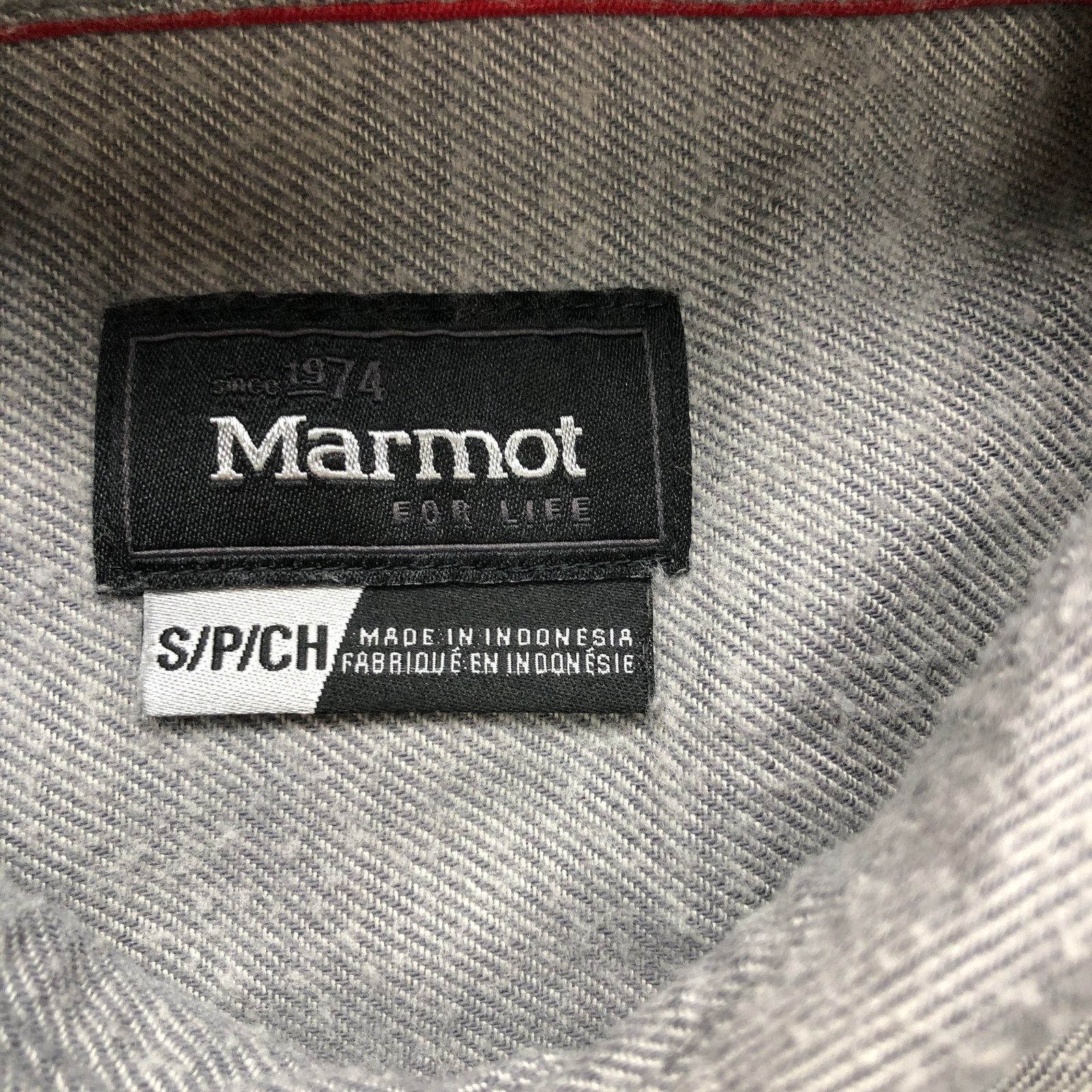 Marmot Marmot Midweight Flannel Shirt Mens Small Pocket Logo Gray Size US S / EU 44-46 / 1 - 4 Thumbnail