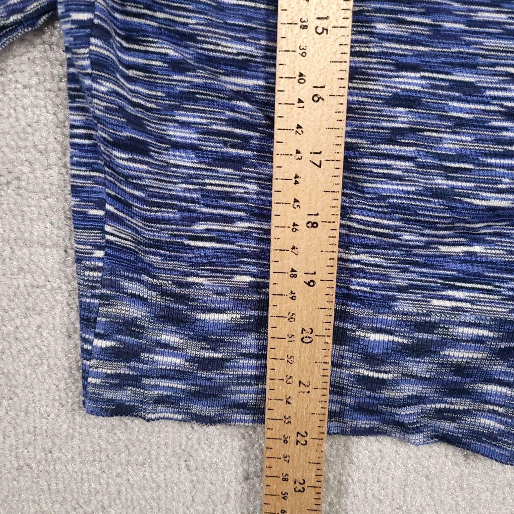 Vintage Relativity Womens Blue Striped Shirt Size Large Button Up Scoop Neck Long Sleeve Size L / US 10 / IT 46 - 6 Thumbnail