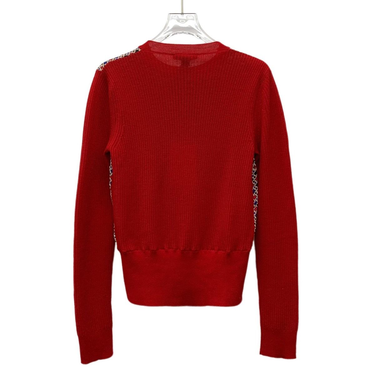 Louis Vuitton Louis Vuitton Red Geometric Long Sleeve Knit Sweater K26WX Size M / US 6-8 / IT 42-44 - 2 Thumbnail