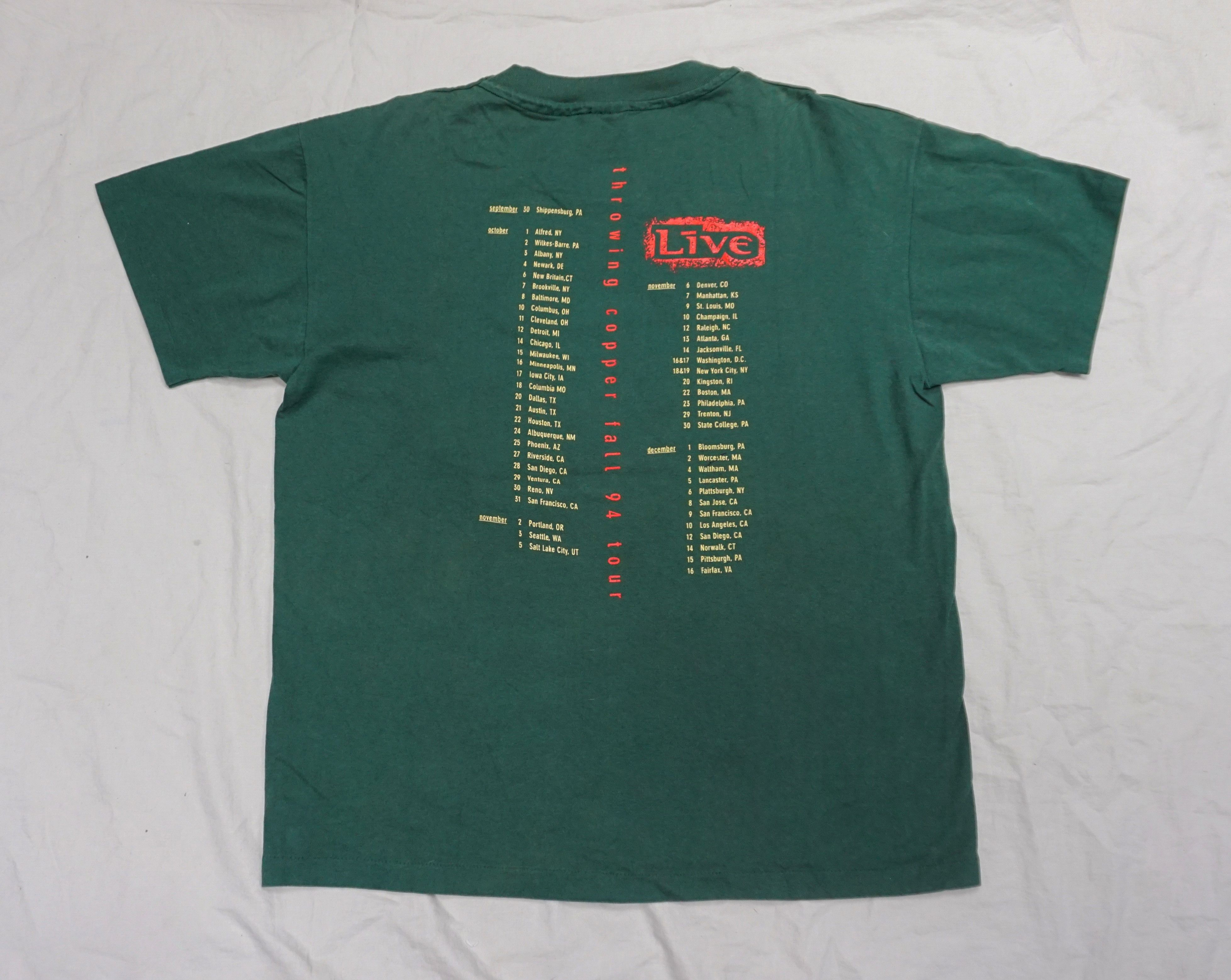 Band Tees × Mostly Heard Rarely Seen × Vintage Live "Throwing Copper Fall Tour " Album cover T-shirt Size US XL / EU 56 / 4 - 6 Thumbnail