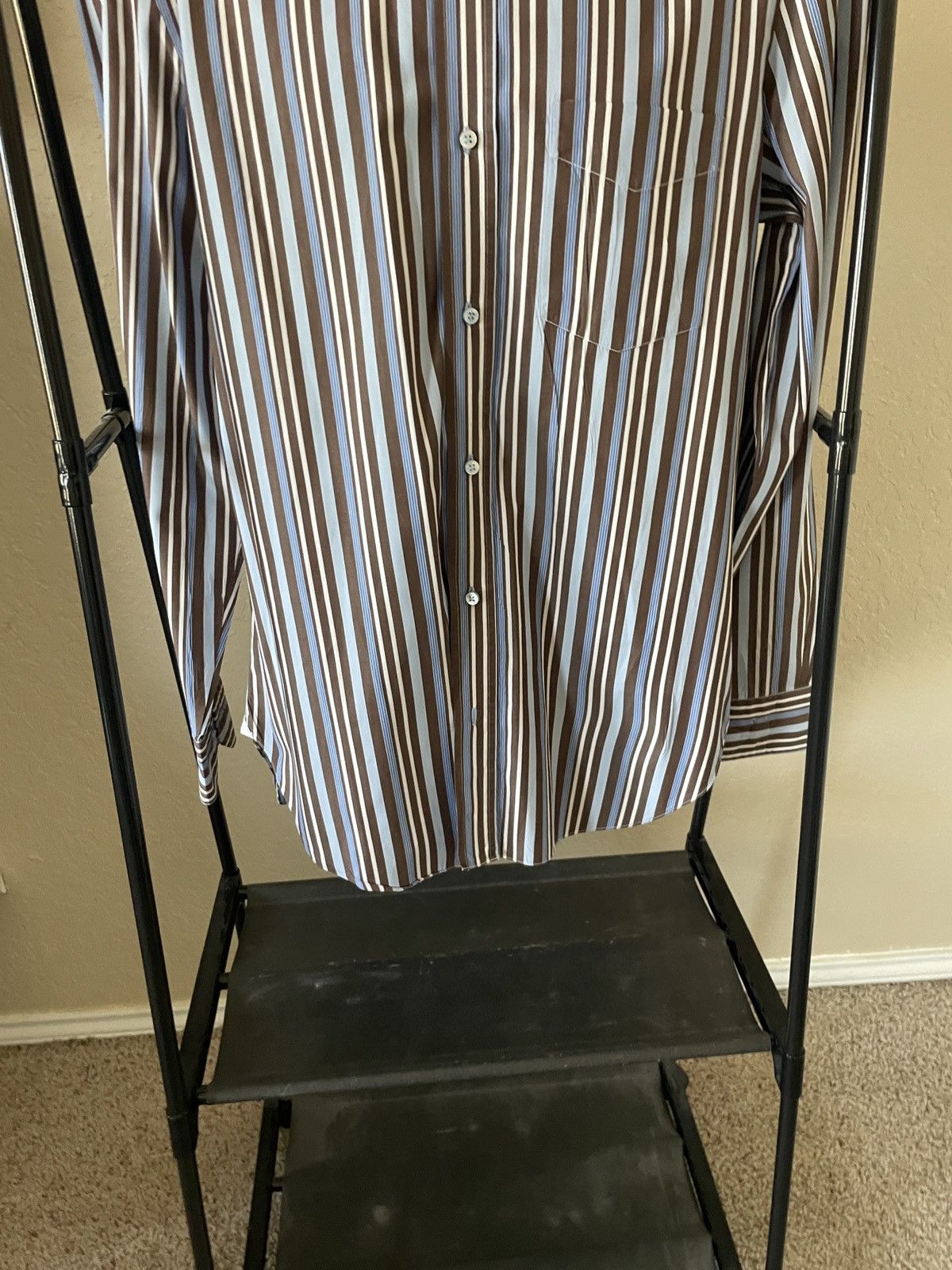 Barba Napoli Striped Button Down dress shirt 16x37 Size US L / EU 52-54 / 3 - 3 Thumbnail