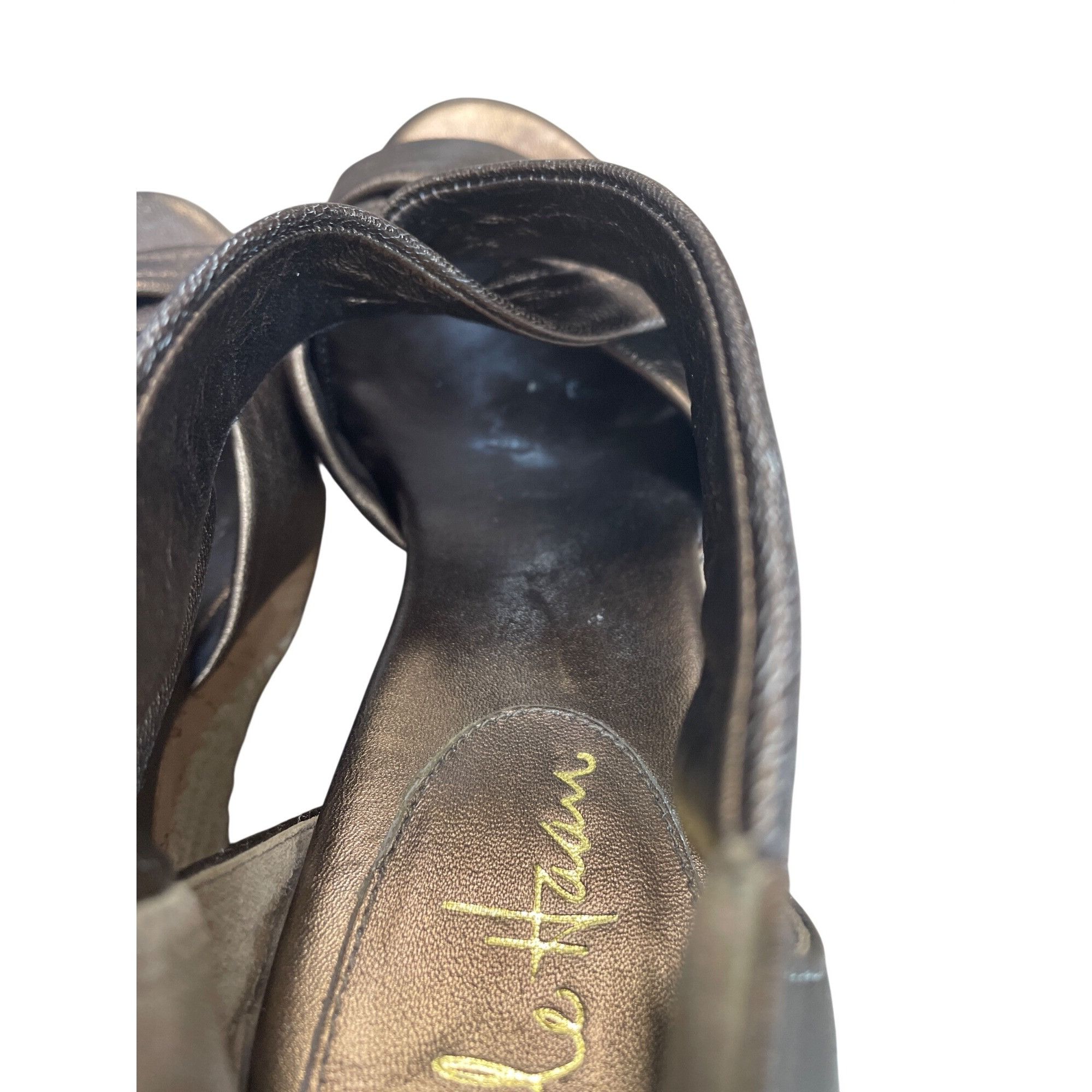 Cole Haan Cole Haan Womans Gold Beige 4" Wedge Heels Shoes Sz 9527 Size US 8 / IT 38 - 11 Thumbnail