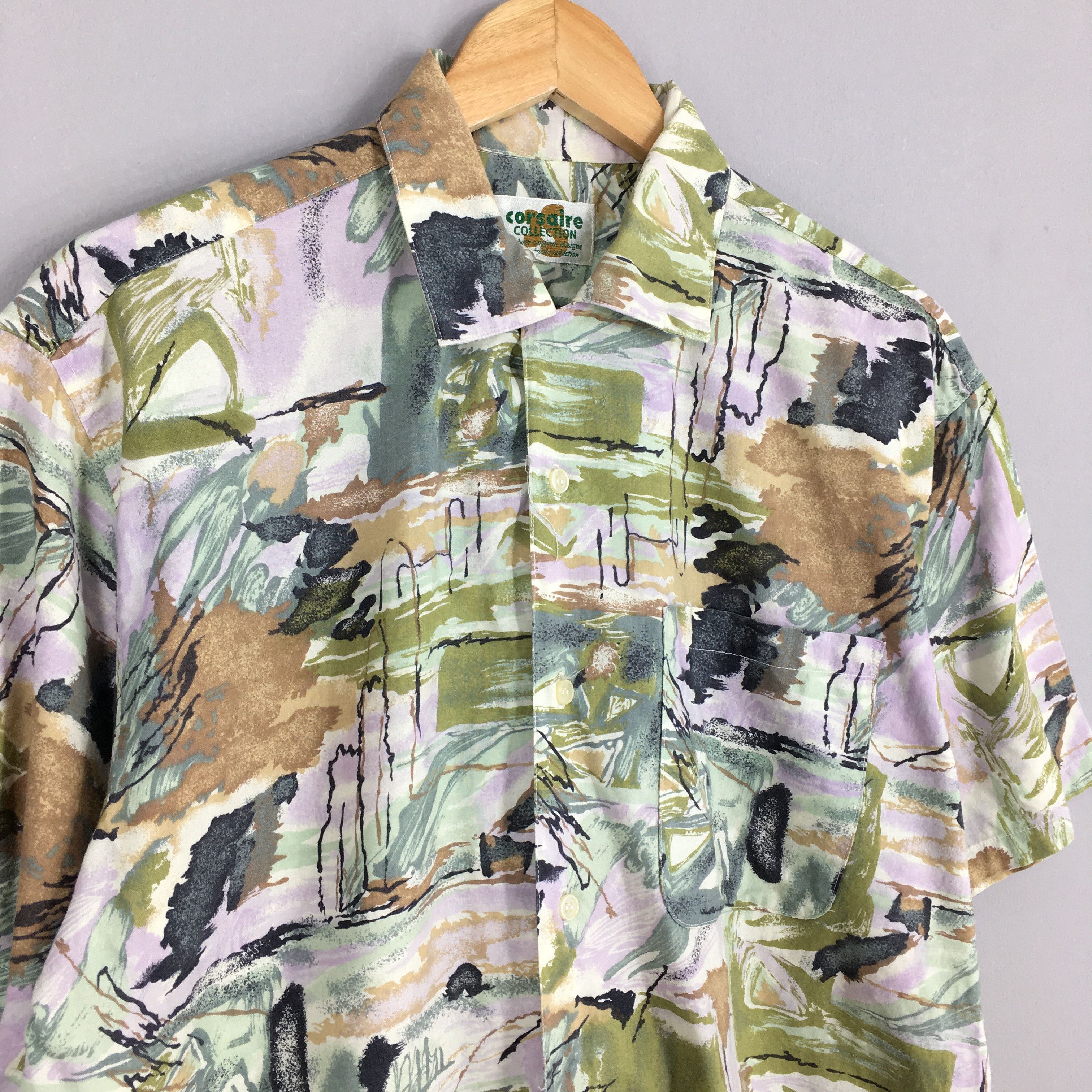 Other Vintage Psychedelic Hawaiian Pop Art Aloha Cotton Shirt Size US M / EU 48-50 / 2 - 3 Thumbnail