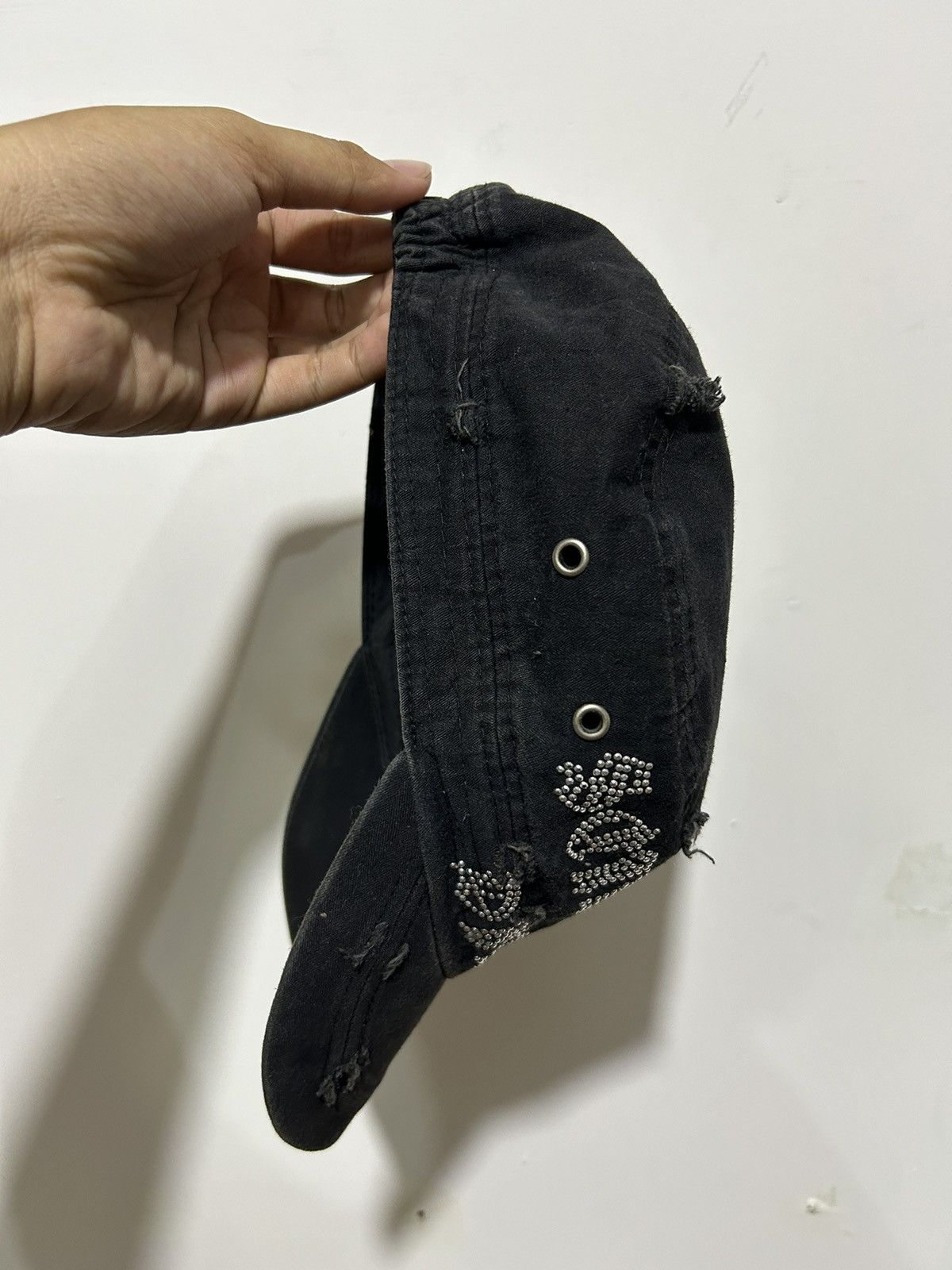 Japanese Brand Cadet Skull Studded Hats Size ONE SIZE - 2 Thumbnail